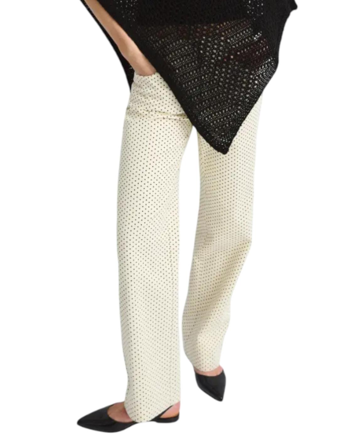 Pantalón ese O ese Topos Rocio Beige