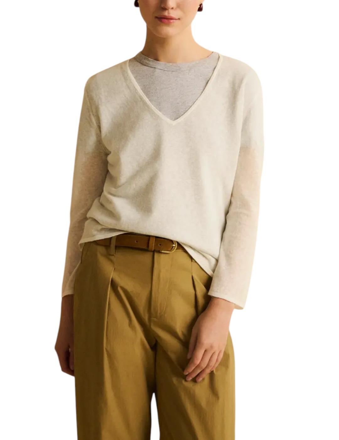 Jersey ese O ese Punto Petit Blanco