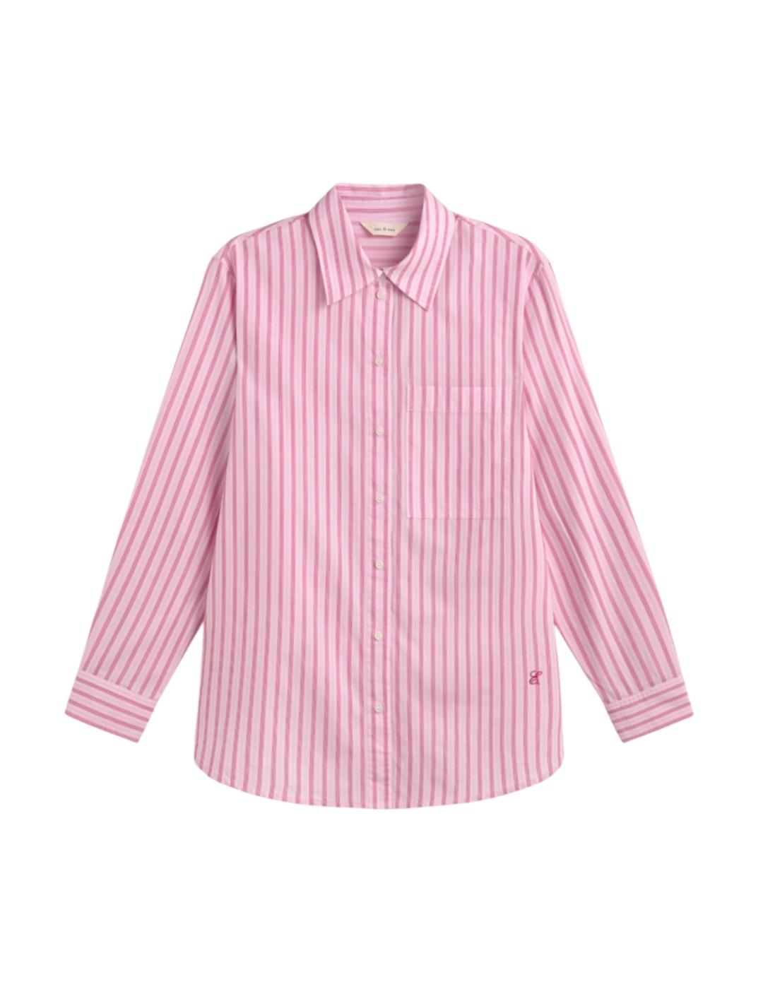 Camisa ese O ese Rayas Keaton Rosa