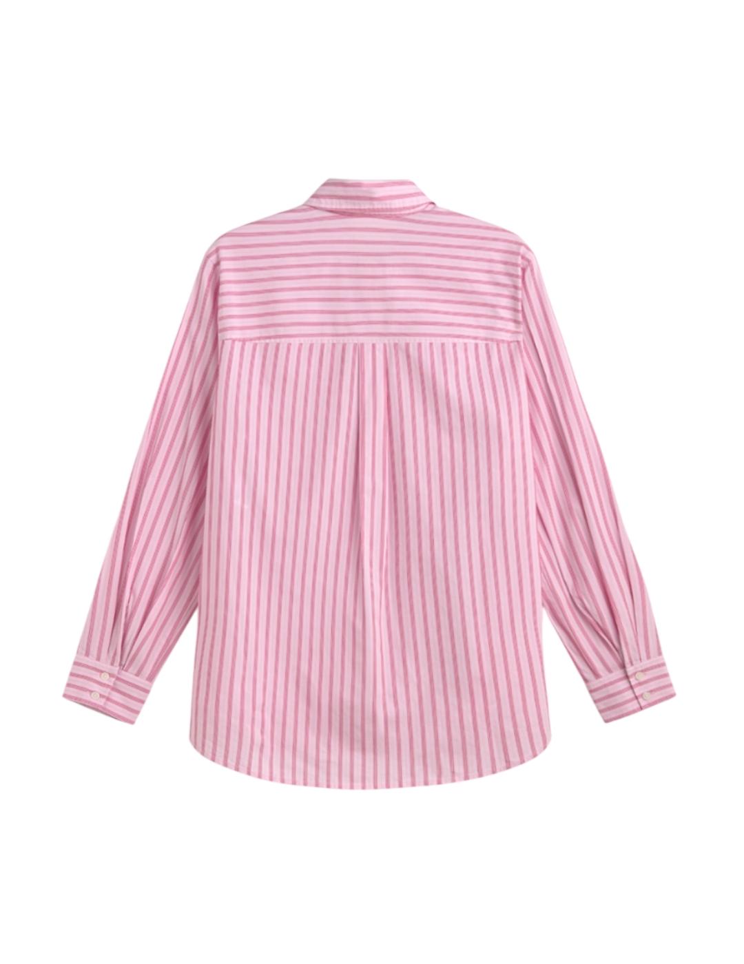 Camisa ese O ese Rayas Keaton Rosa