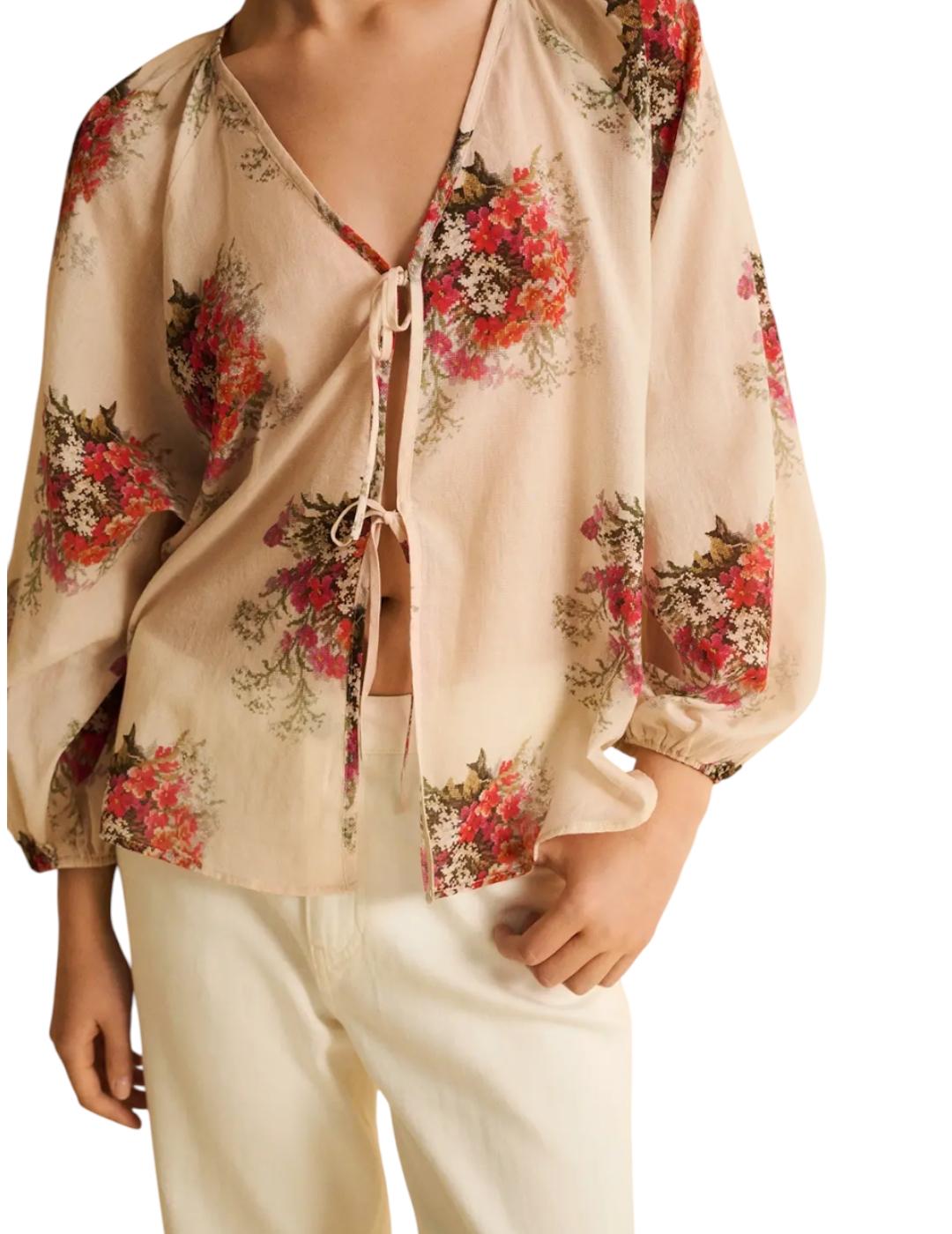 Blusa ese O ese Bouquet Nude