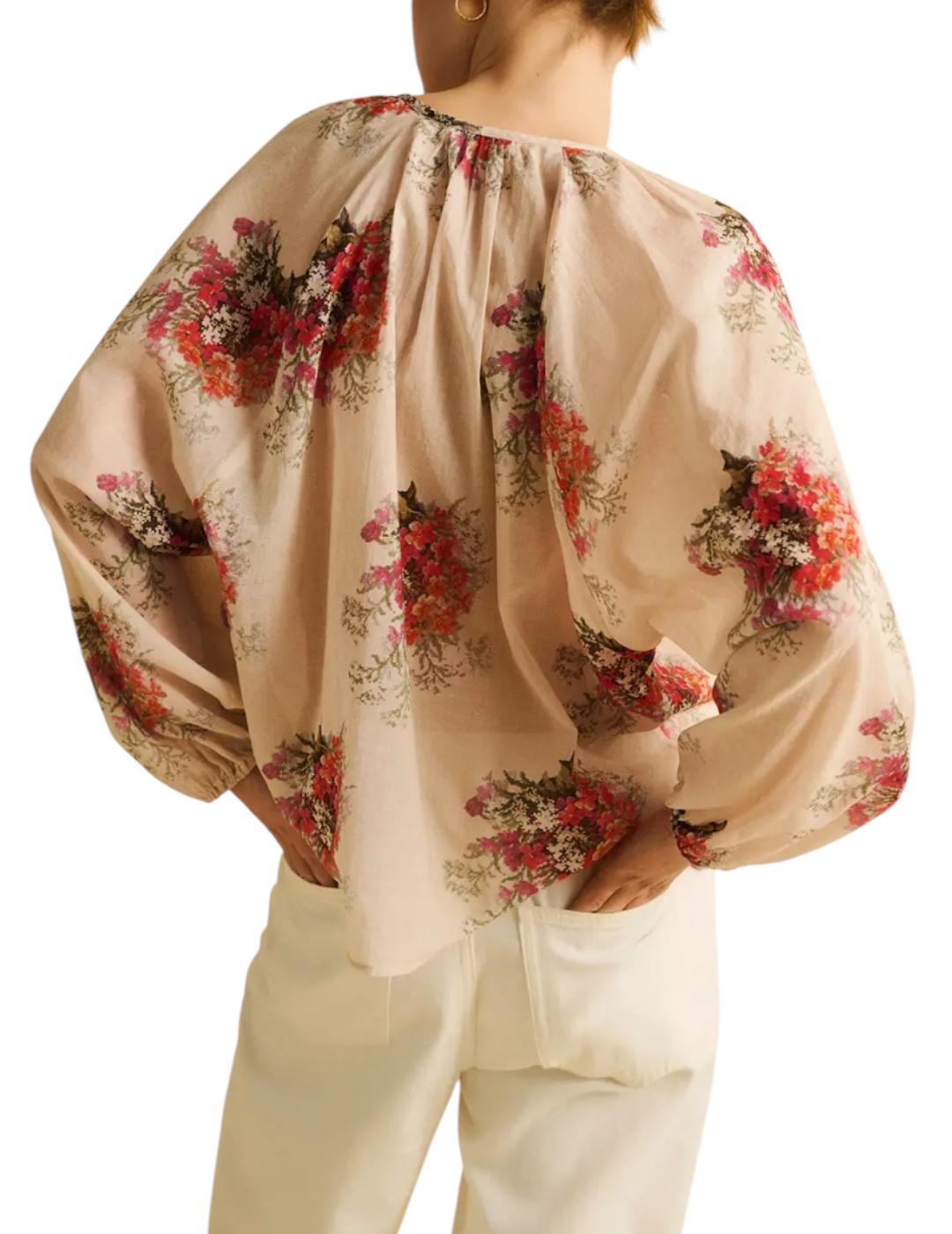 Blusa ese O ese Bouquet Nude