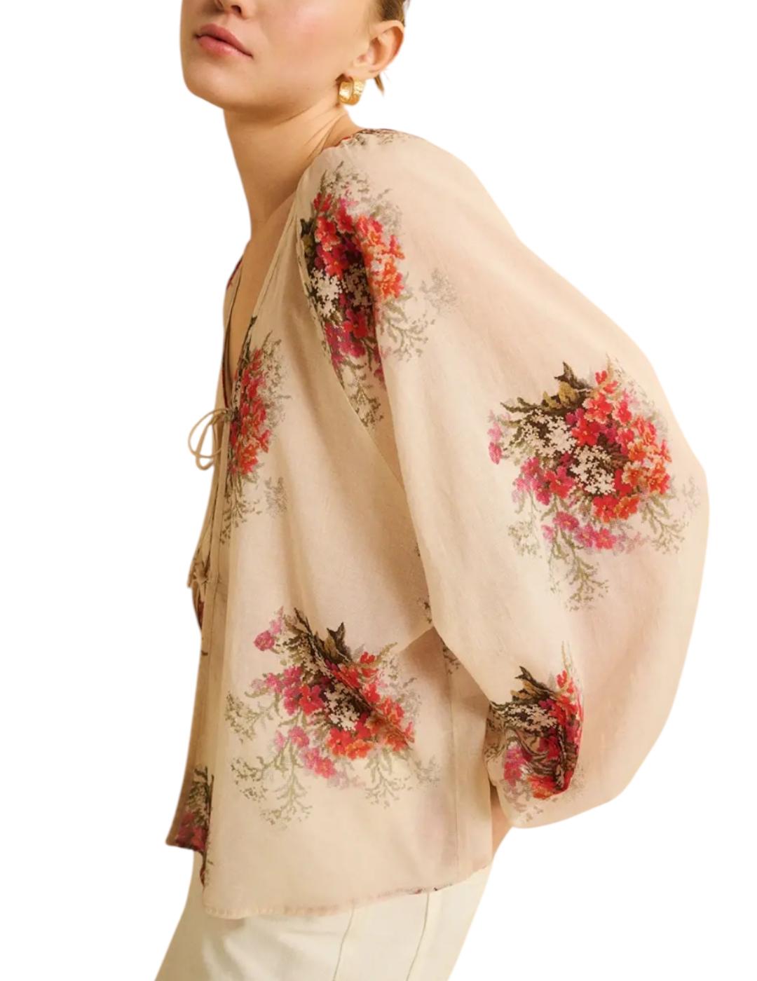 Blusa ese O ese Bouquet Nude