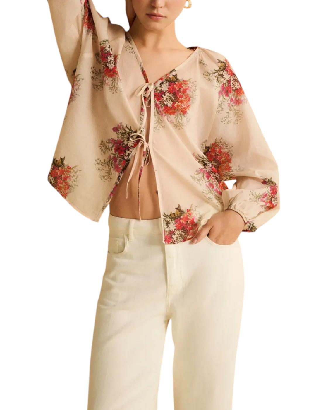Blusa ese O ese Bouquet Nude