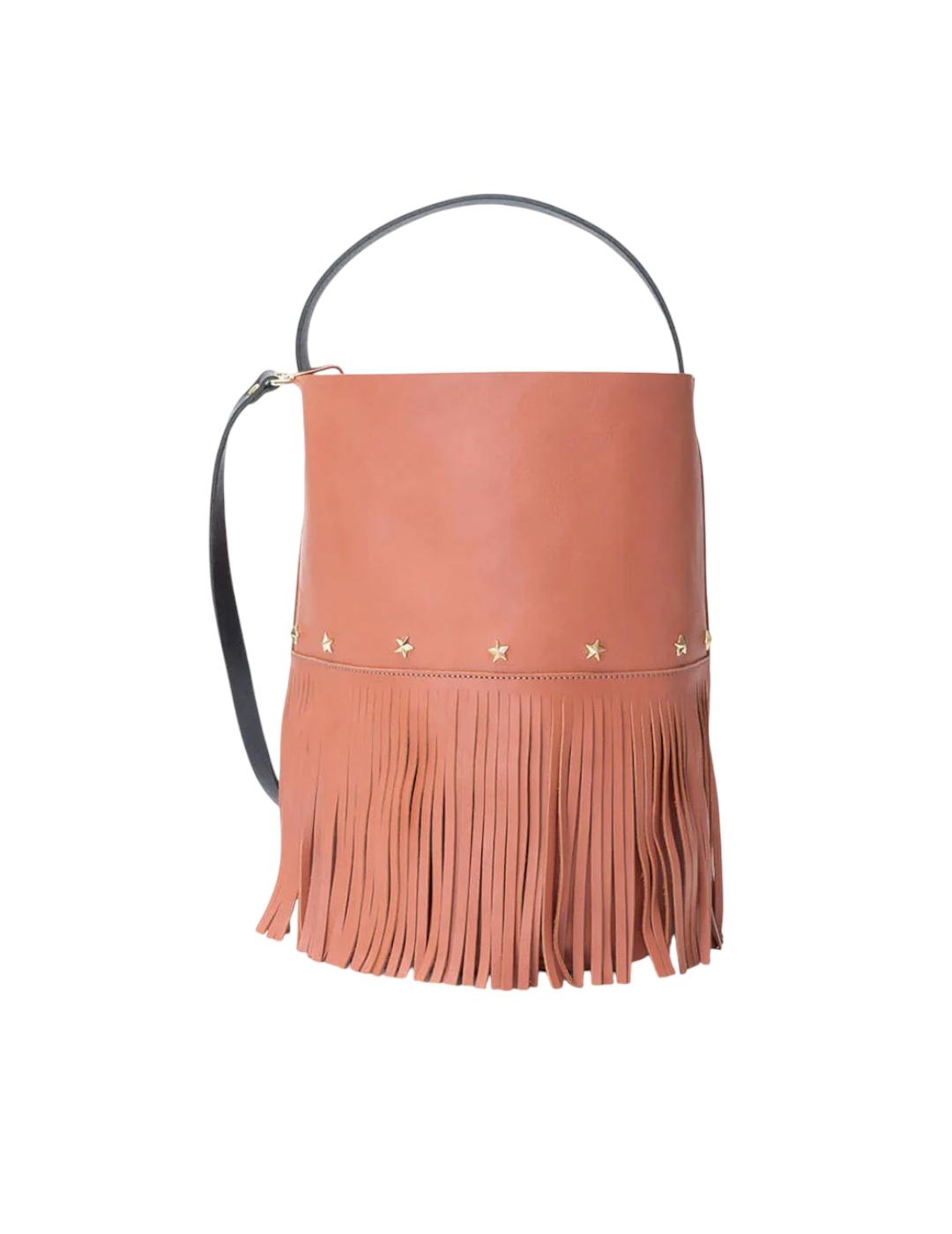 Bolso Mércules Racer Bucket Fringes Terracota