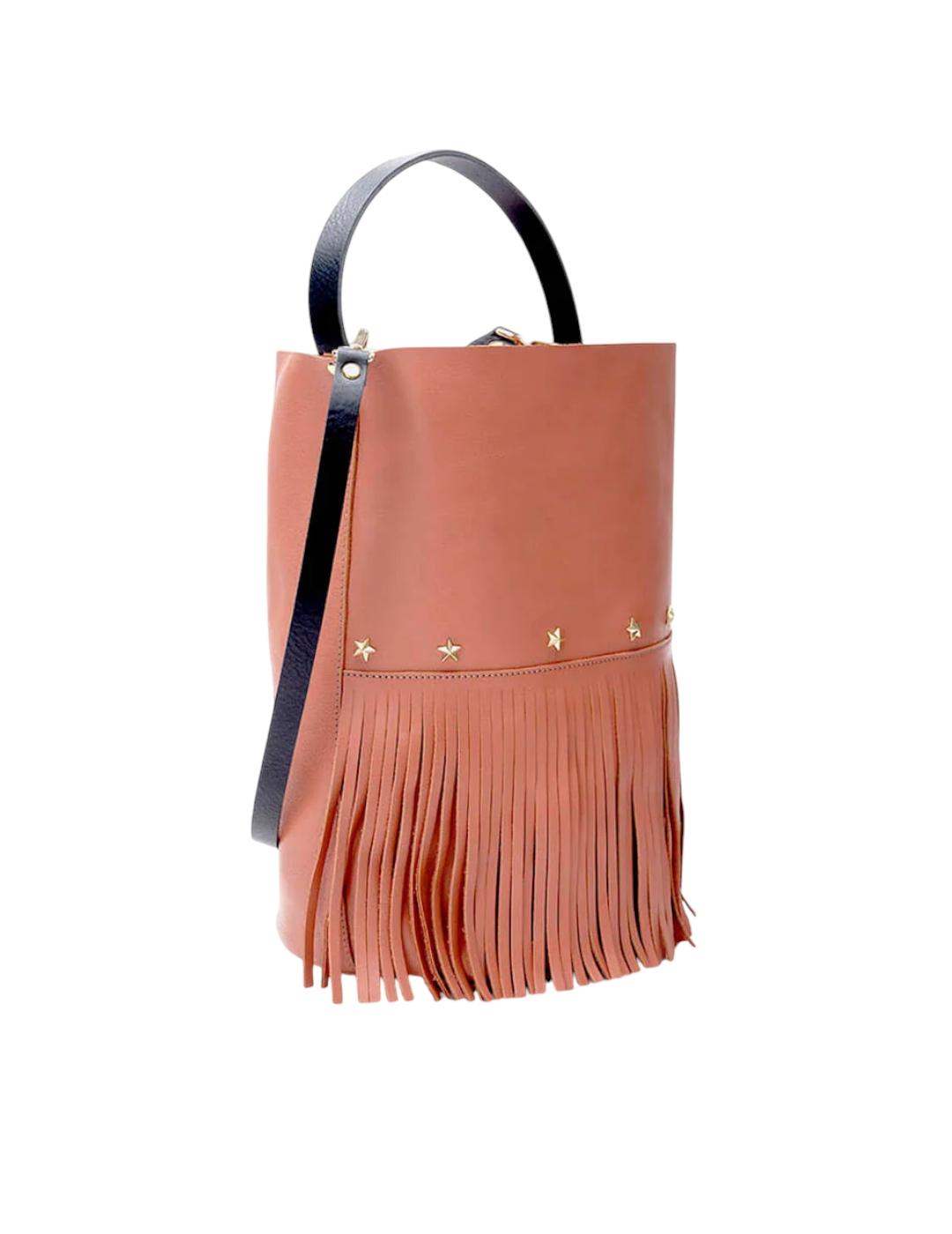Bolso Mércules Racer Bucket Fringes Terracota