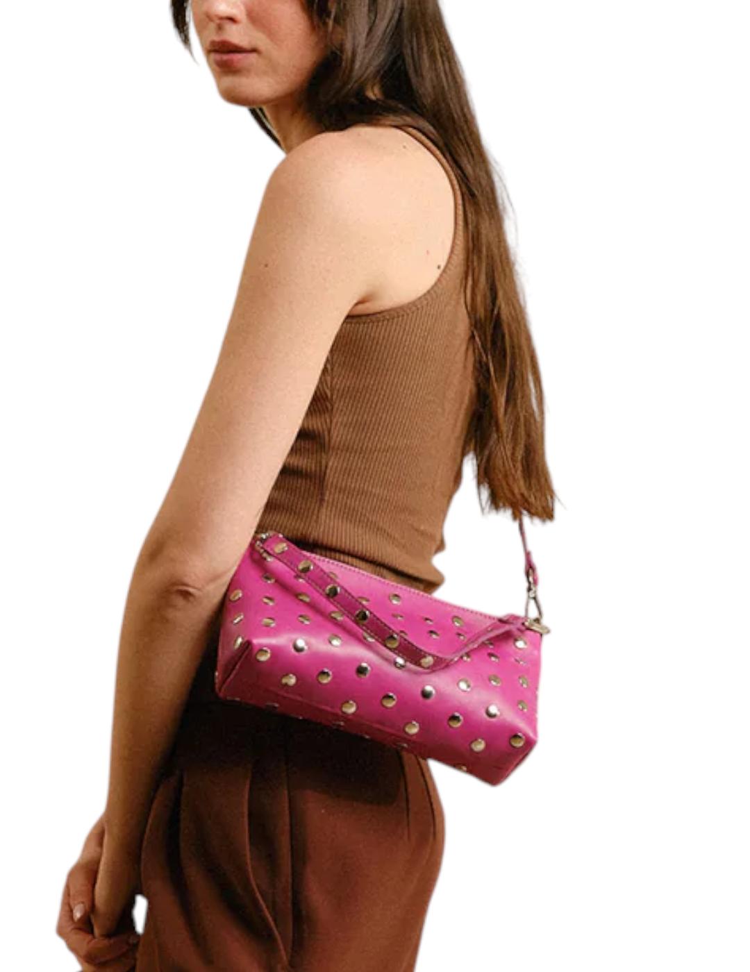 Bolso Mércules Carri Remaches Fucsia