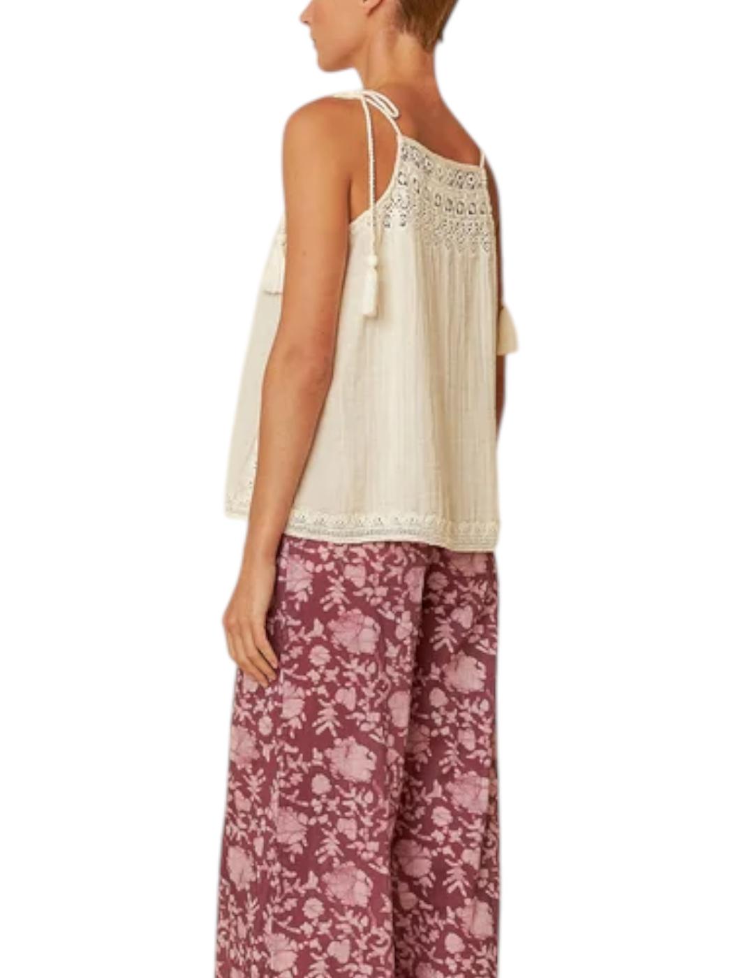 Top Indi&cold Encaje Crudo