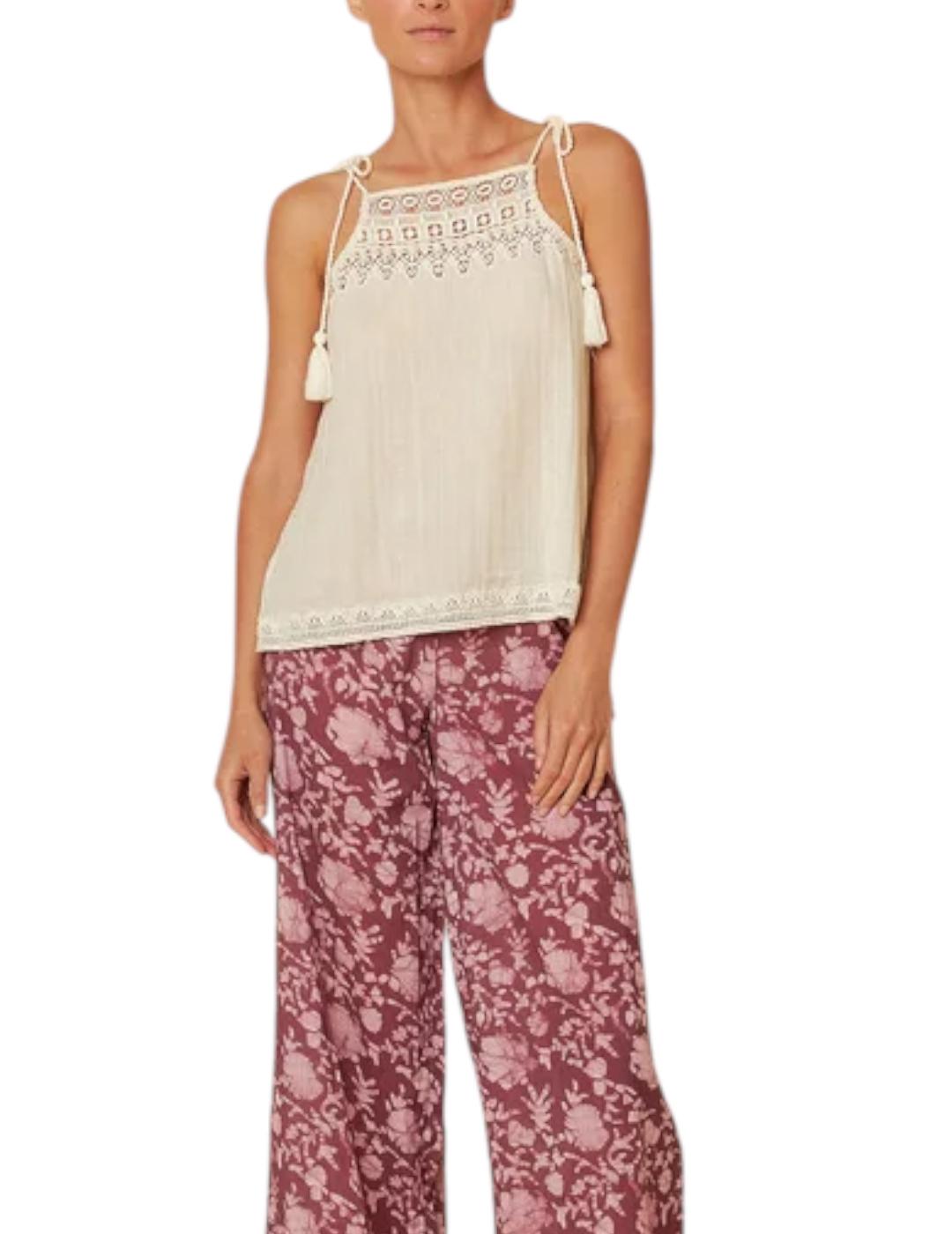 Top Indi&cold Encaje Crudo