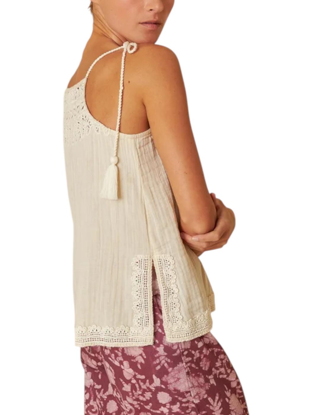 Top Indi&cold Encaje Crudo