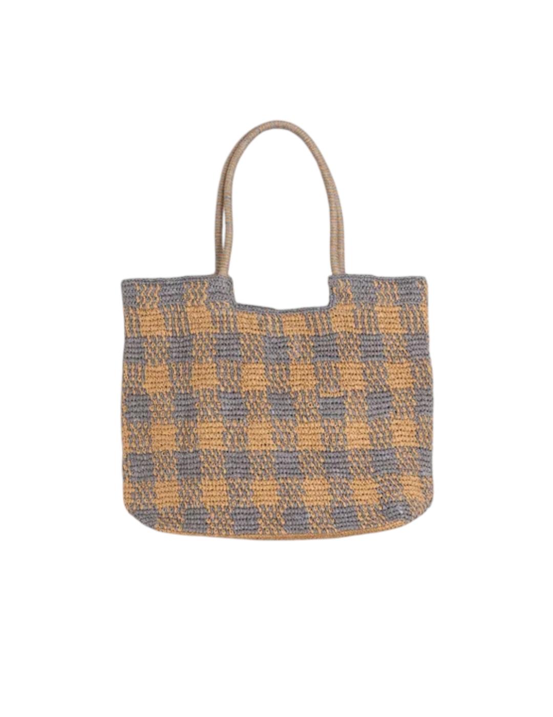 Bolso Indi&cold Rafia Azul