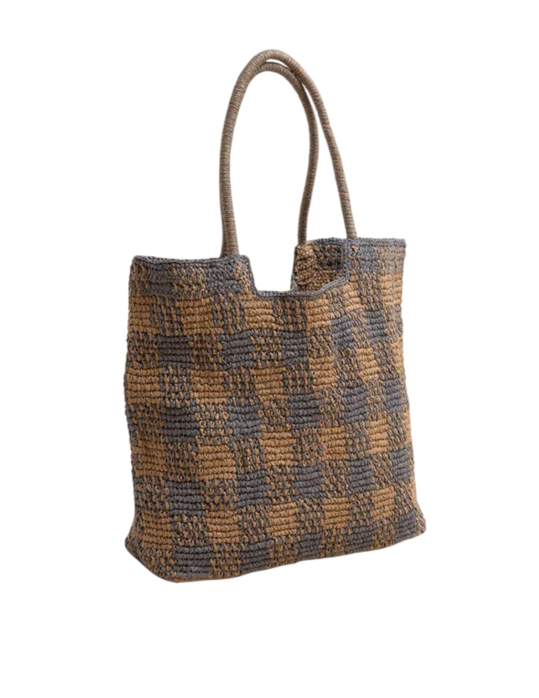 Bolso Indi&cold Rafia Azul