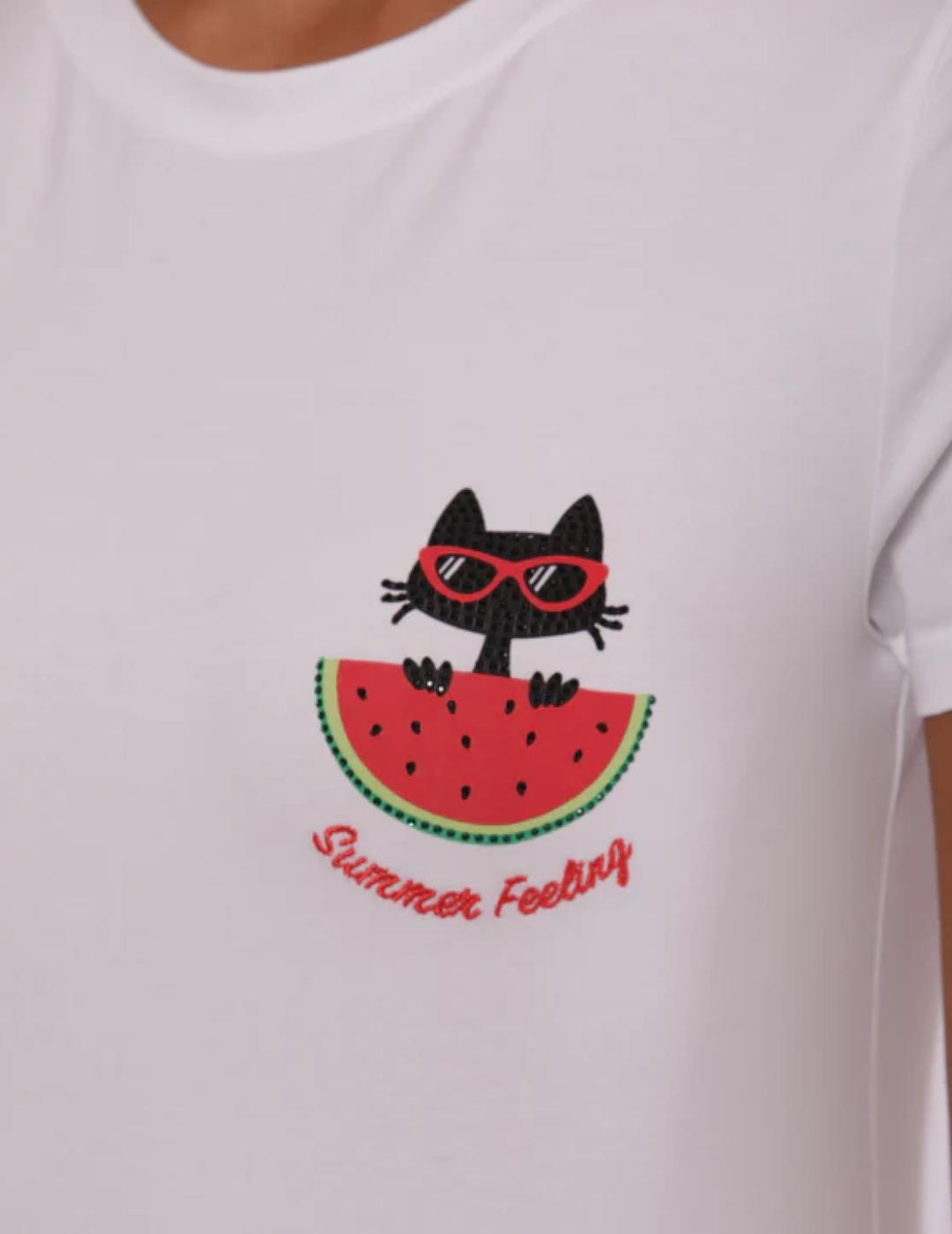 Camiseta Mimi-Muà Summer Feeling Blanco