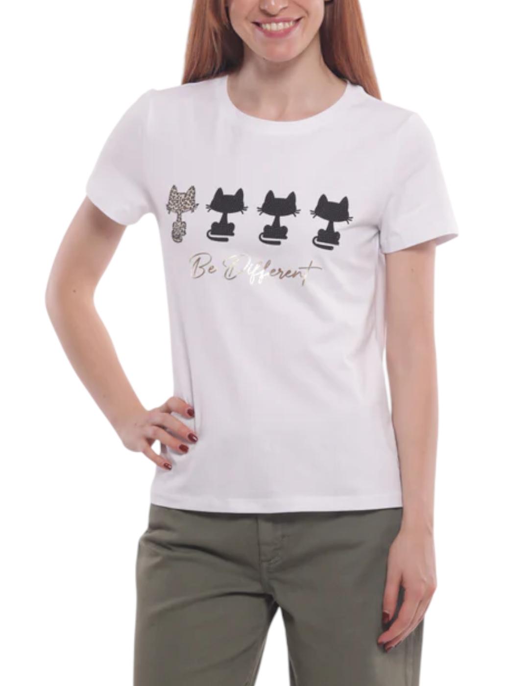 Camiseta Mimi-Muà Be Different Blanco