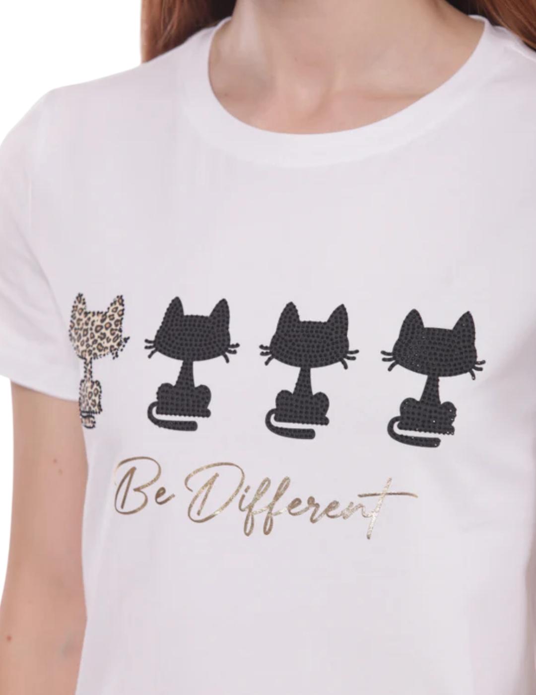 Camiseta Mimi-Muà Be Different Blanco