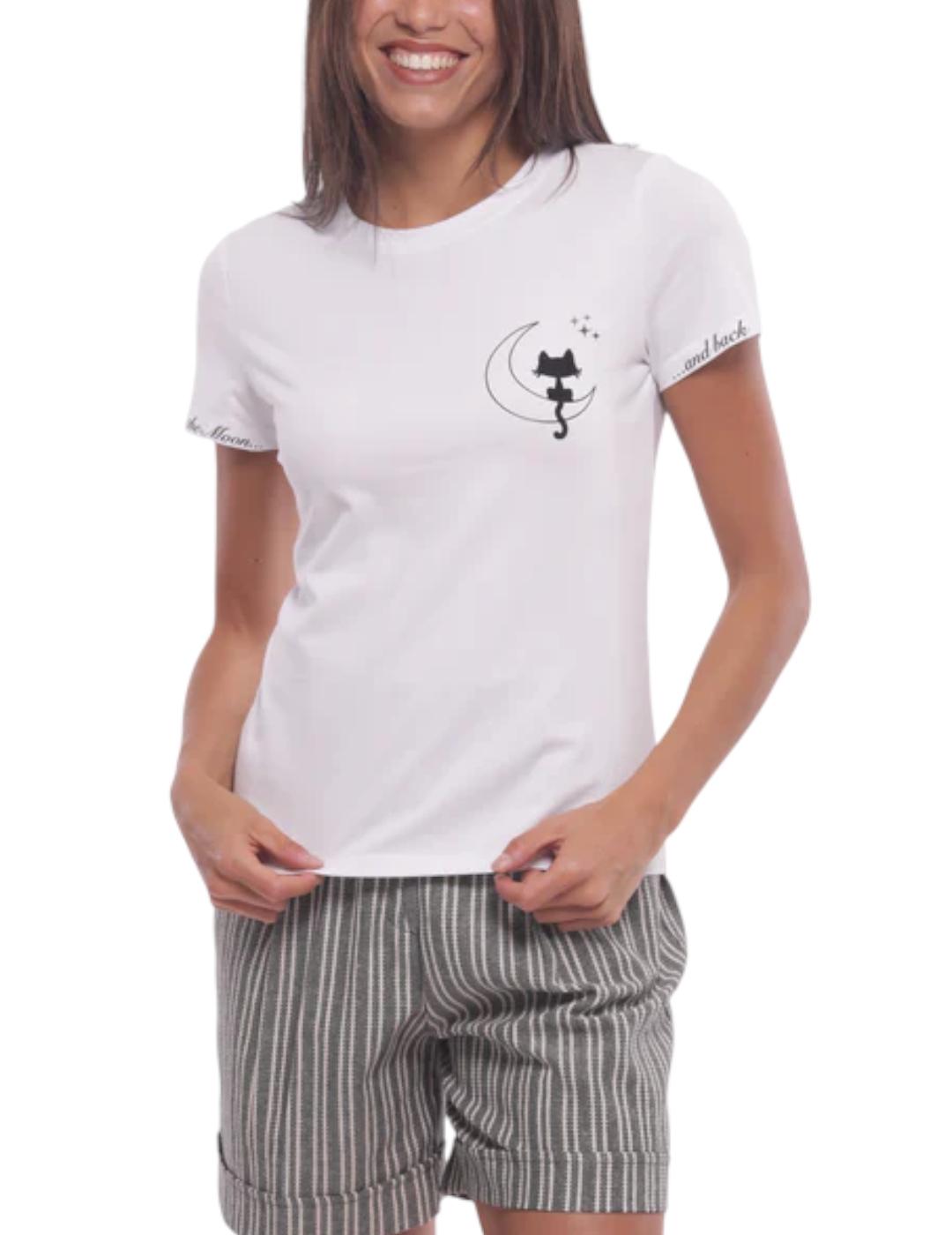 Camiseta Mimi-Muà Luna Blanco