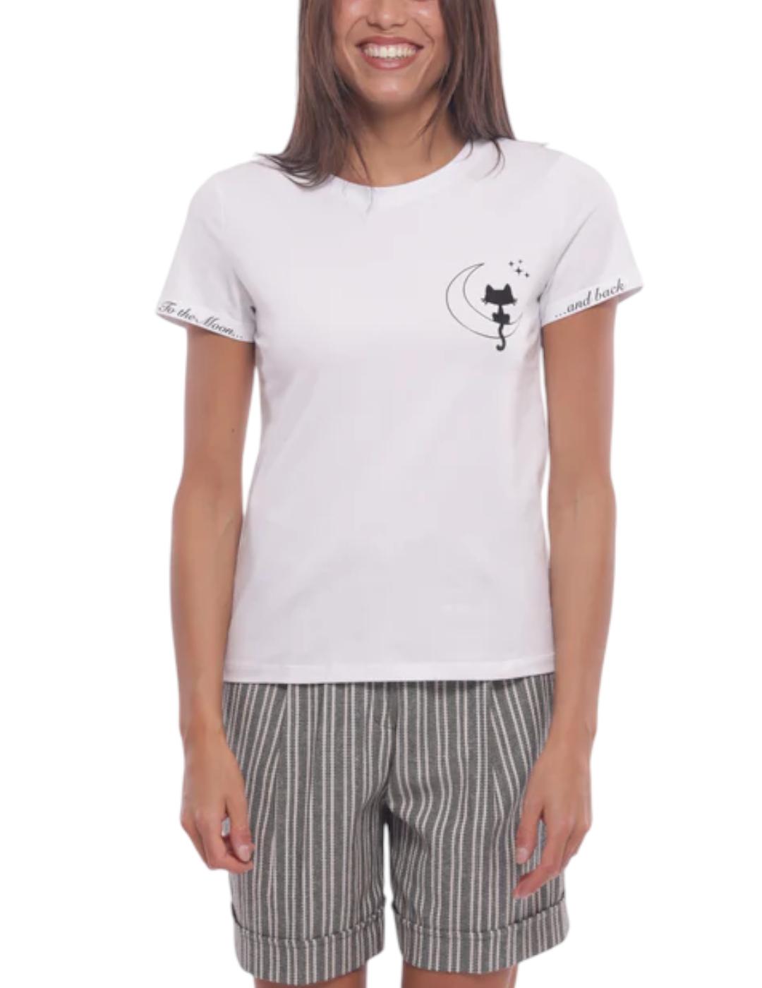 Camiseta Mimi-Muà Luna Blanco