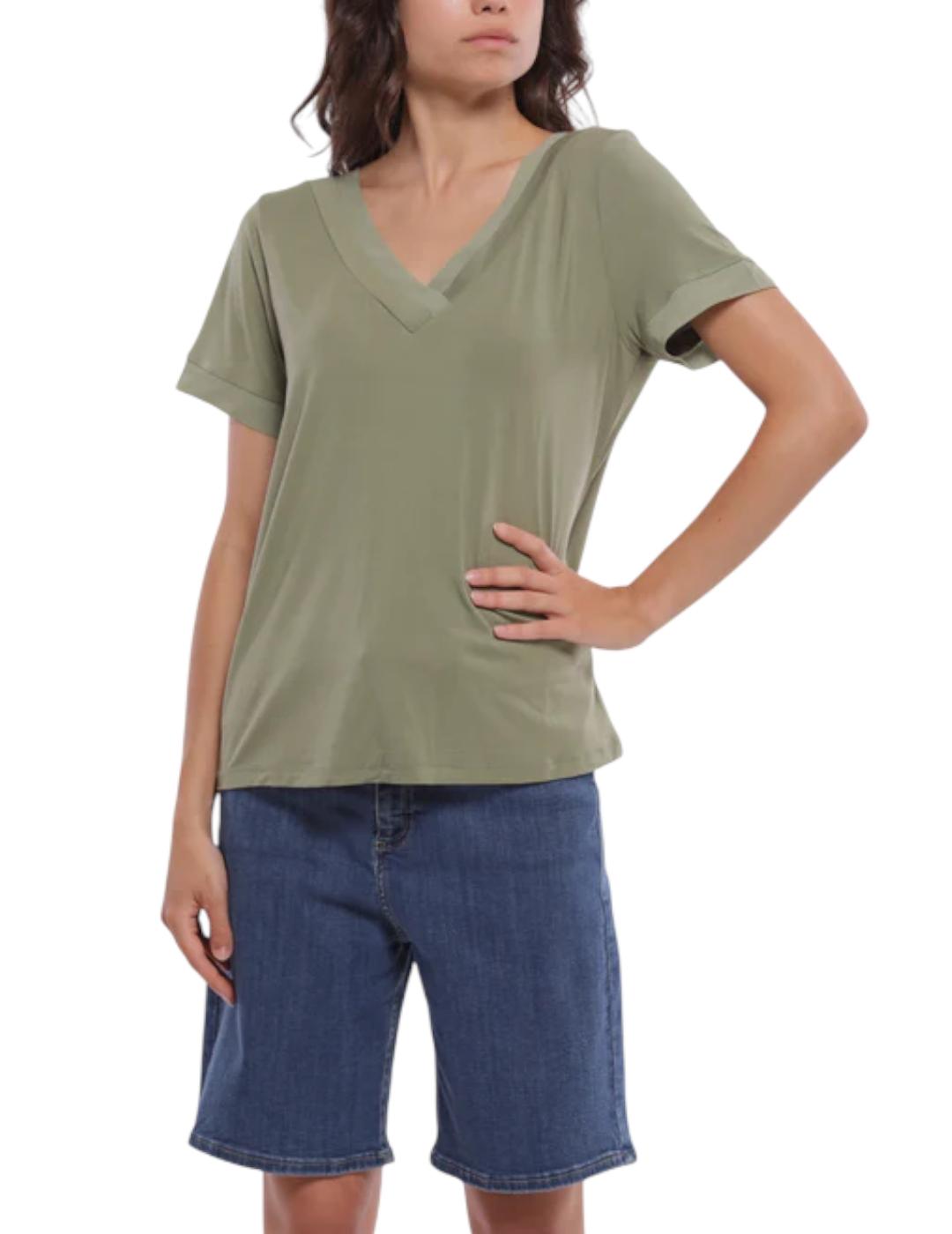 Camiseta Mimi-Muà Pico Doble Verde