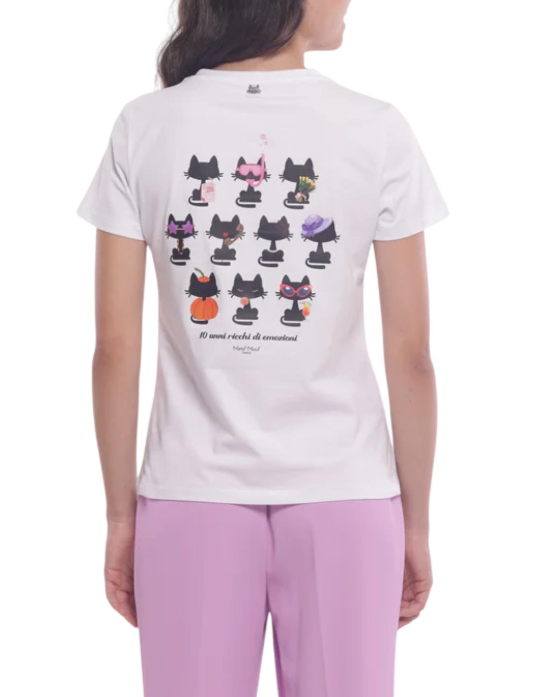 Camiseta Mimi-Muà Gatos Blanco