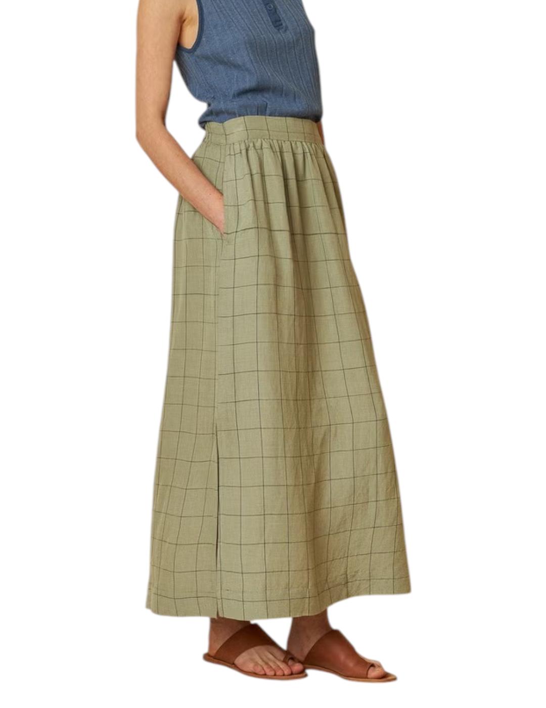 Falda Indi&cold Cuadros Verde