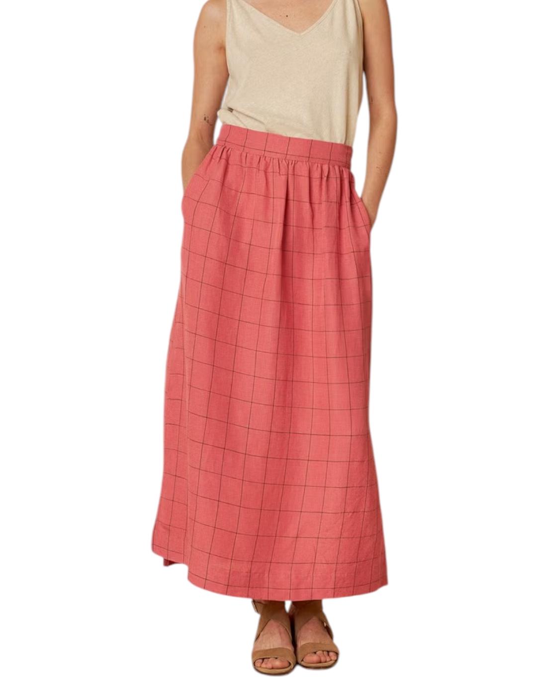 Falda Indi&cold Cuadros Rosa