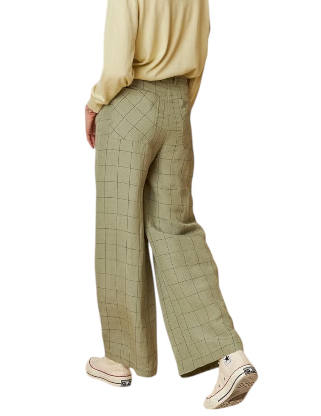 Pantalón Indi&cold Cuadros Verde