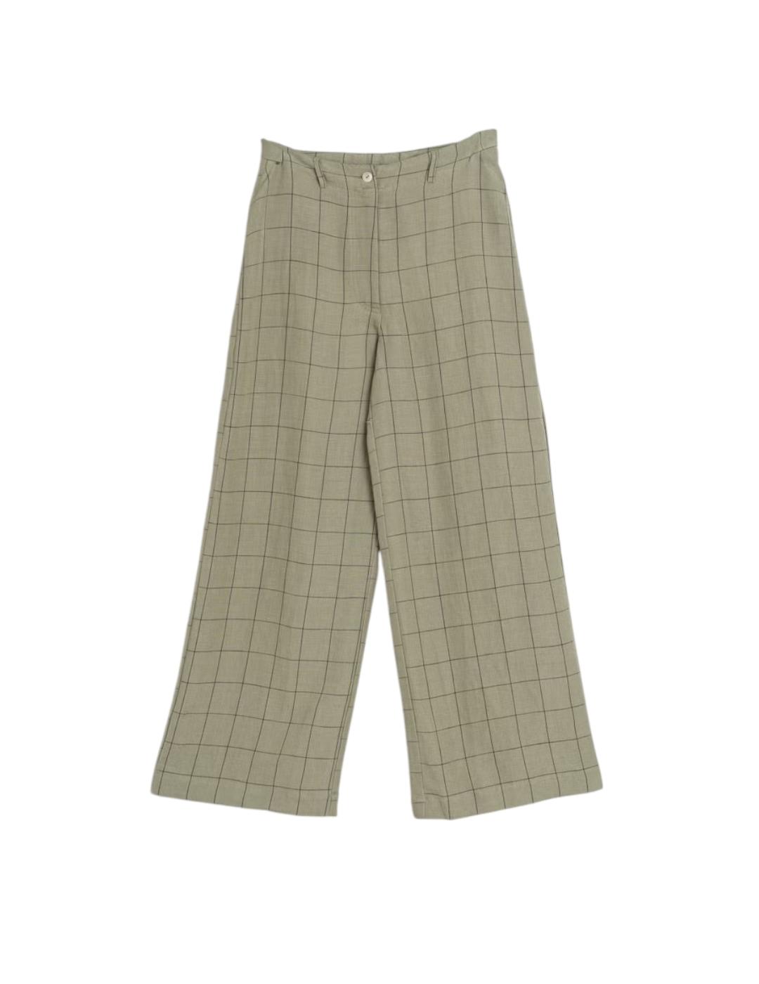 Pantalón Indi&cold Cuadros Verde