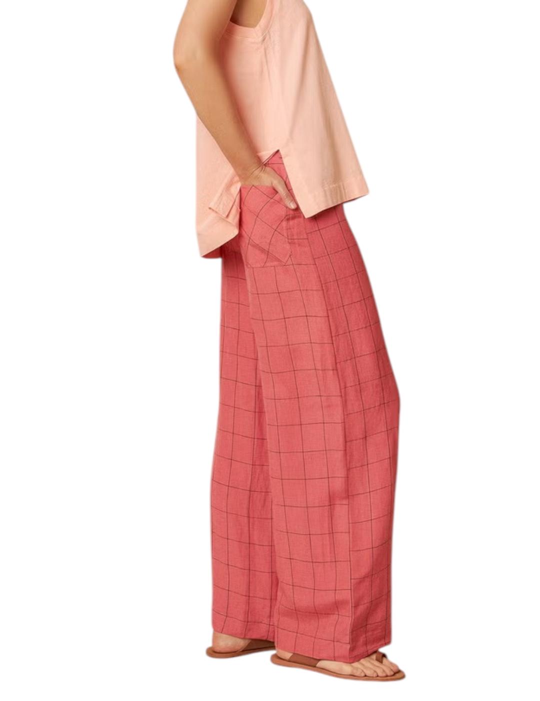 Pantalón Indi&cold Cuadros Rosa