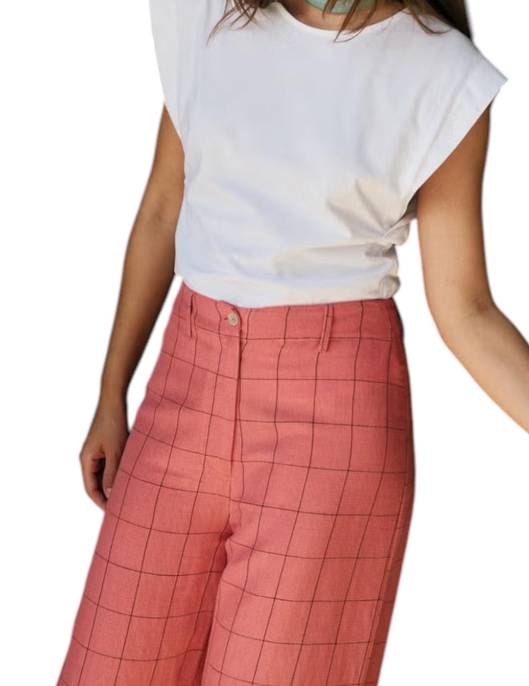 Pantalón Indi&cold Cuadros Rosa