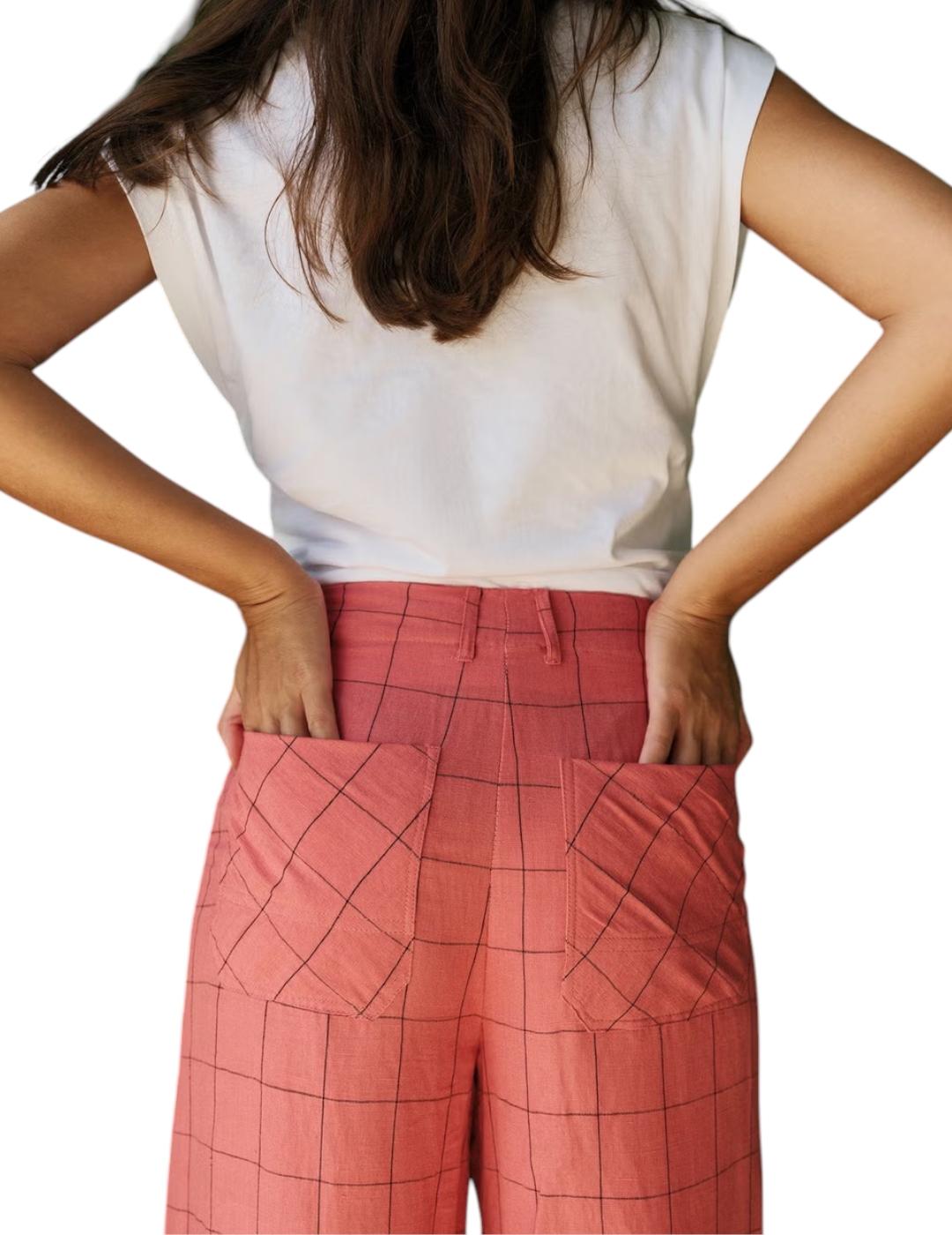 Pantalón Indi&cold Cuadros Rosa