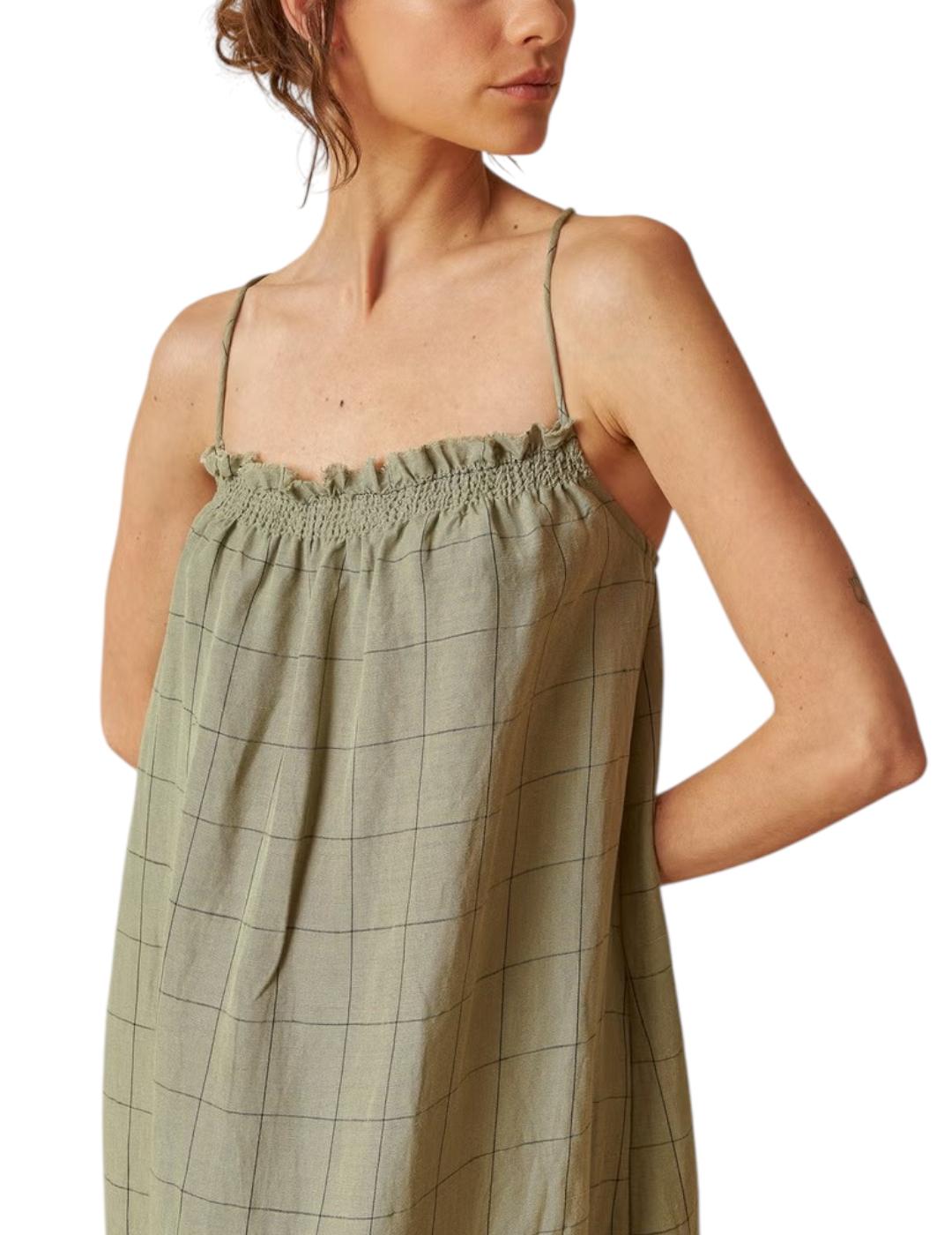 Vestido Indi&cold Cuadros Verde