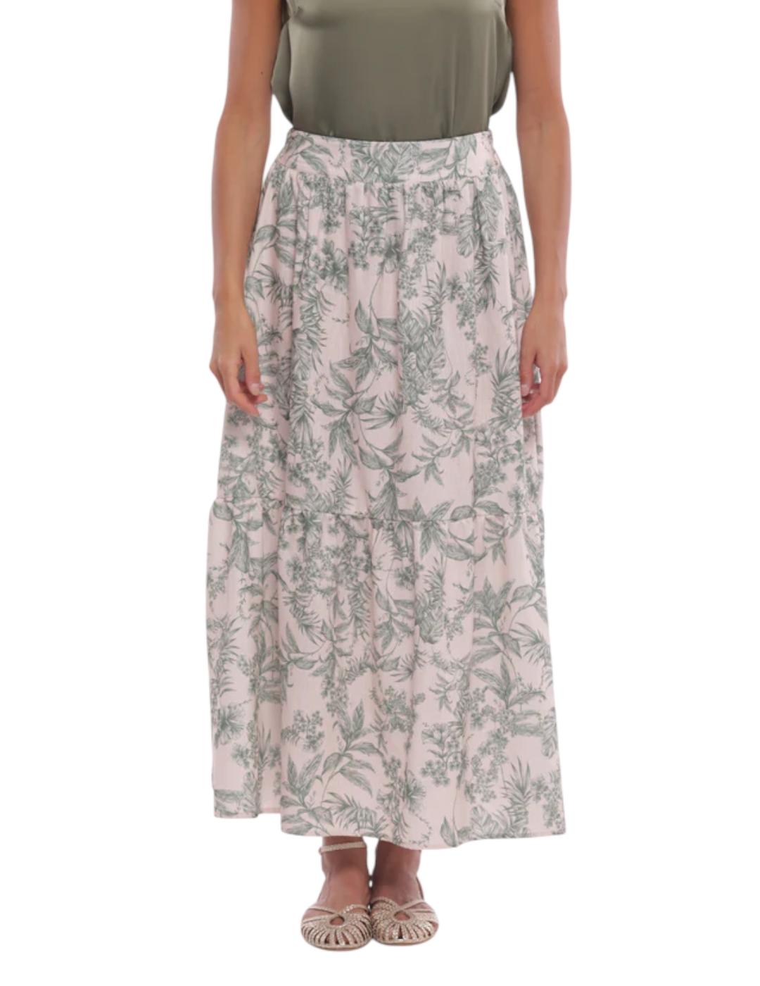 Falda Mimi-Muà Toile de Jouy Verde