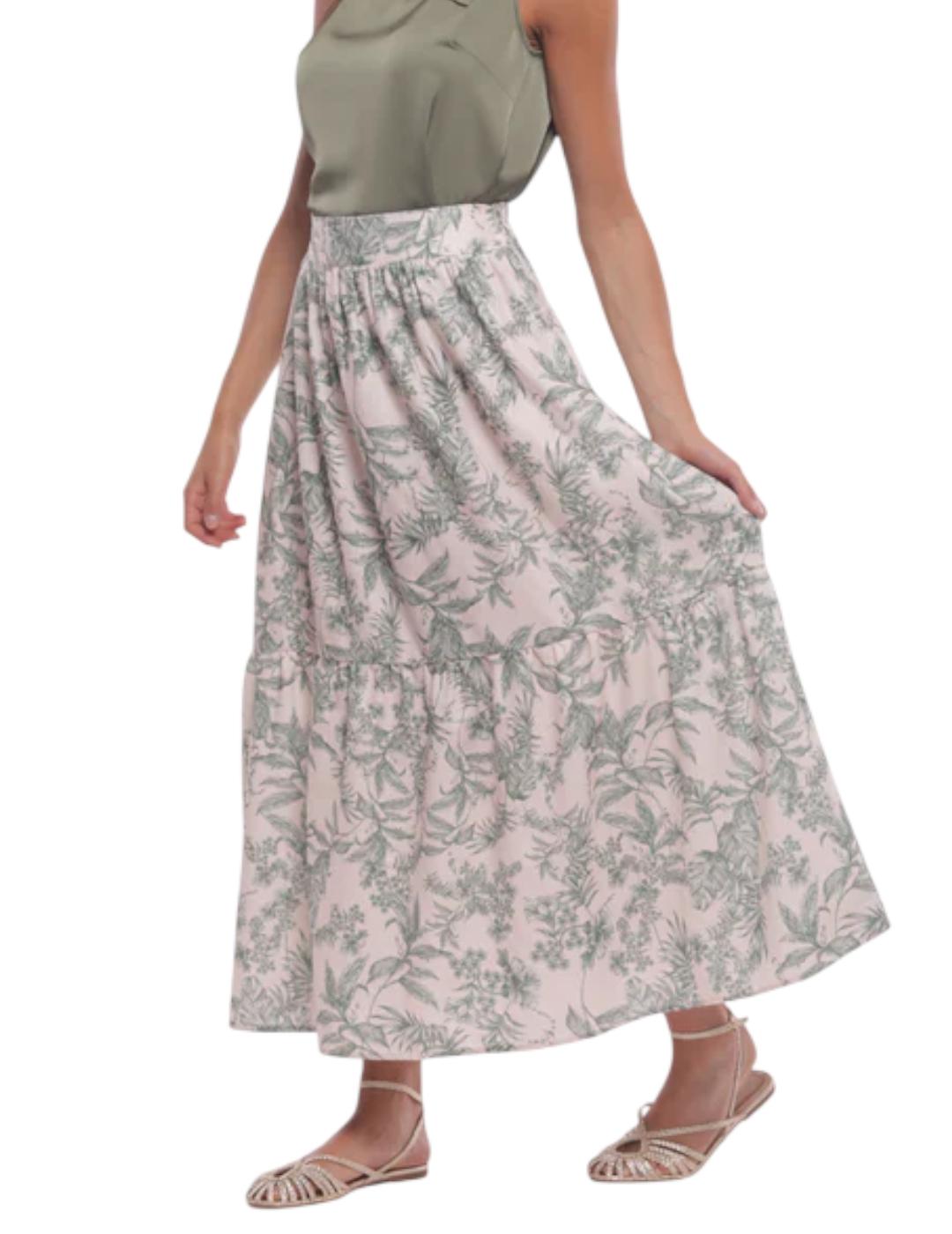 Falda Mimi-Muà Toile de Jouy Verde