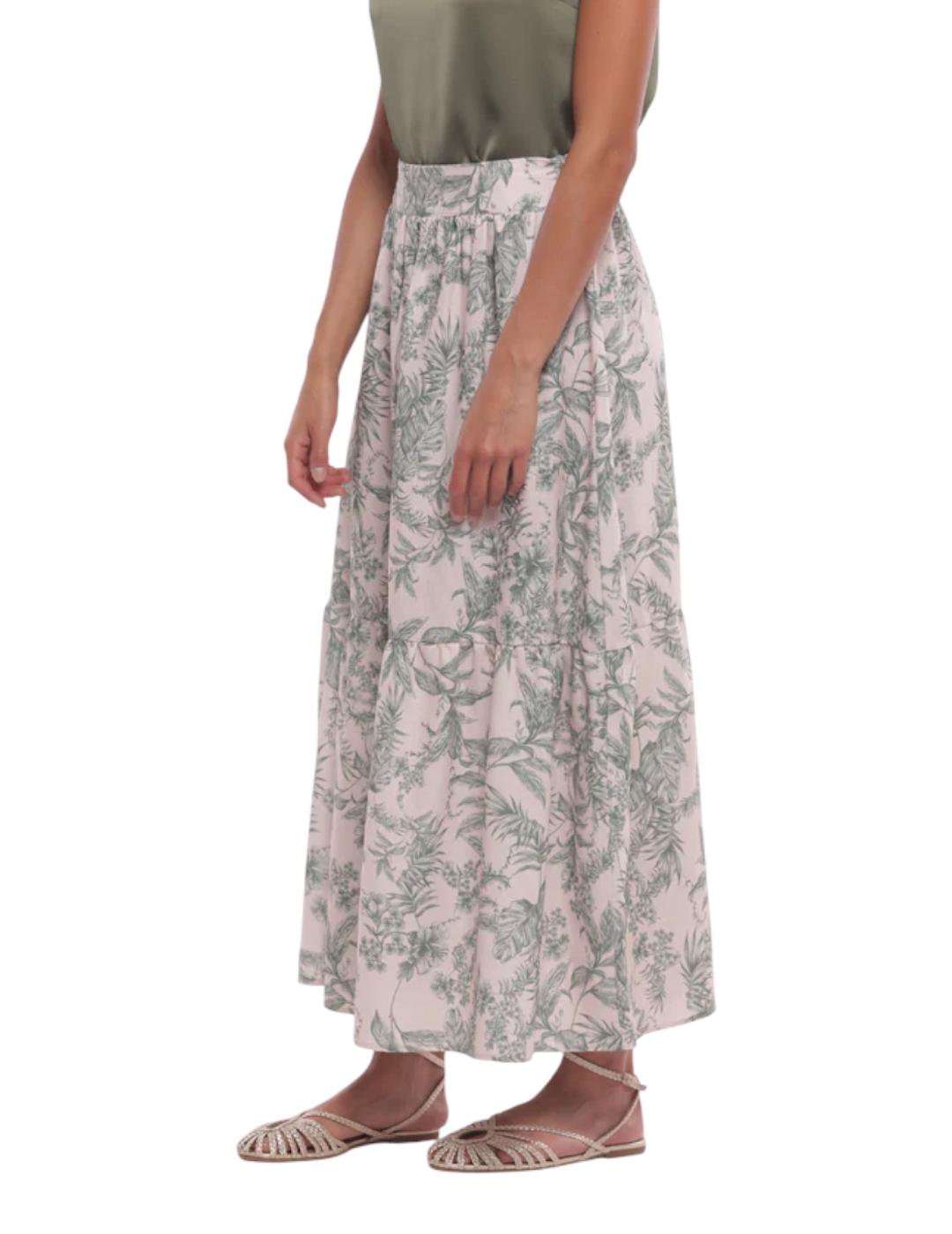 Falda Mimi-Muà Toile de Jouy Verde