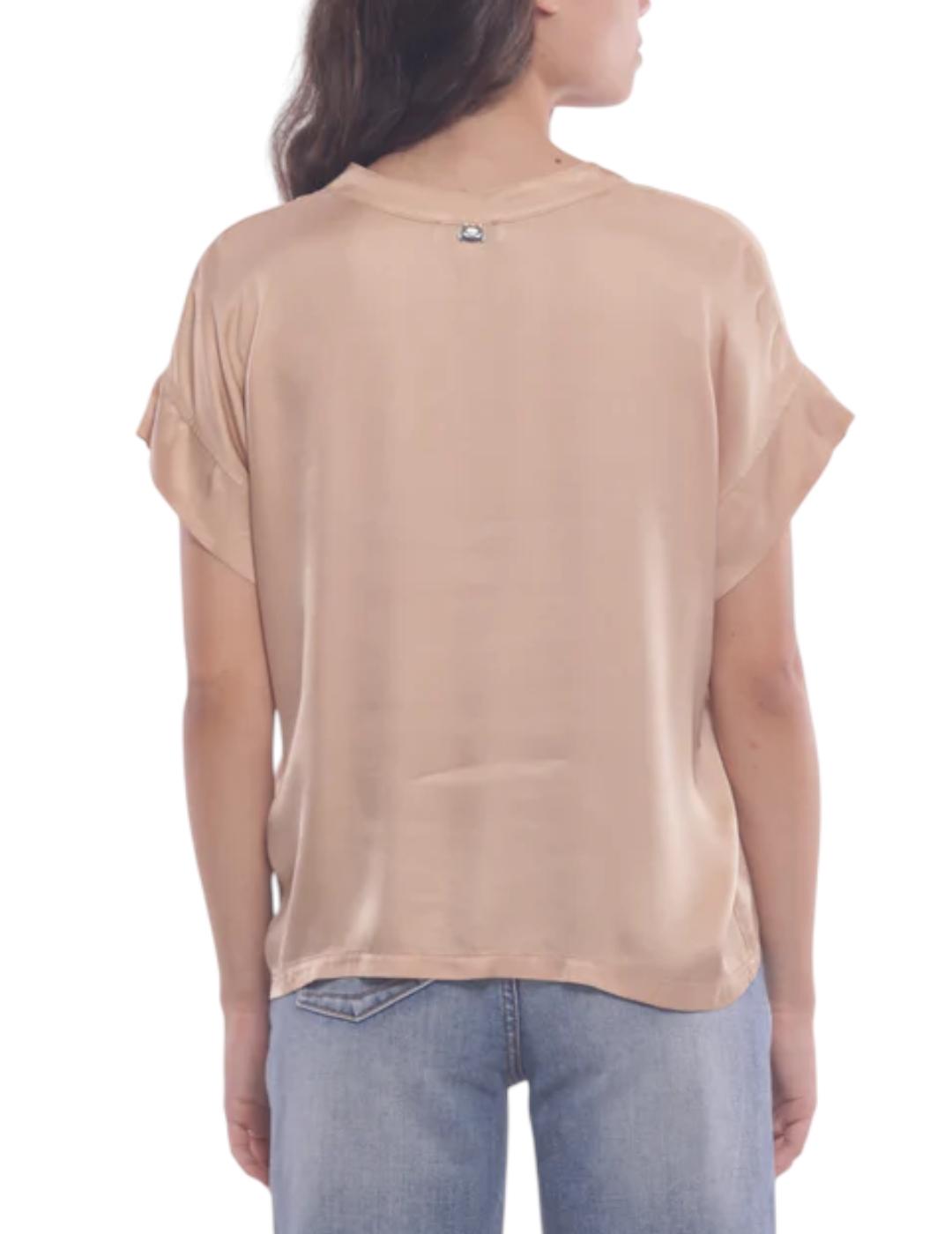 Blusa Mimi-Muà Raso Beige