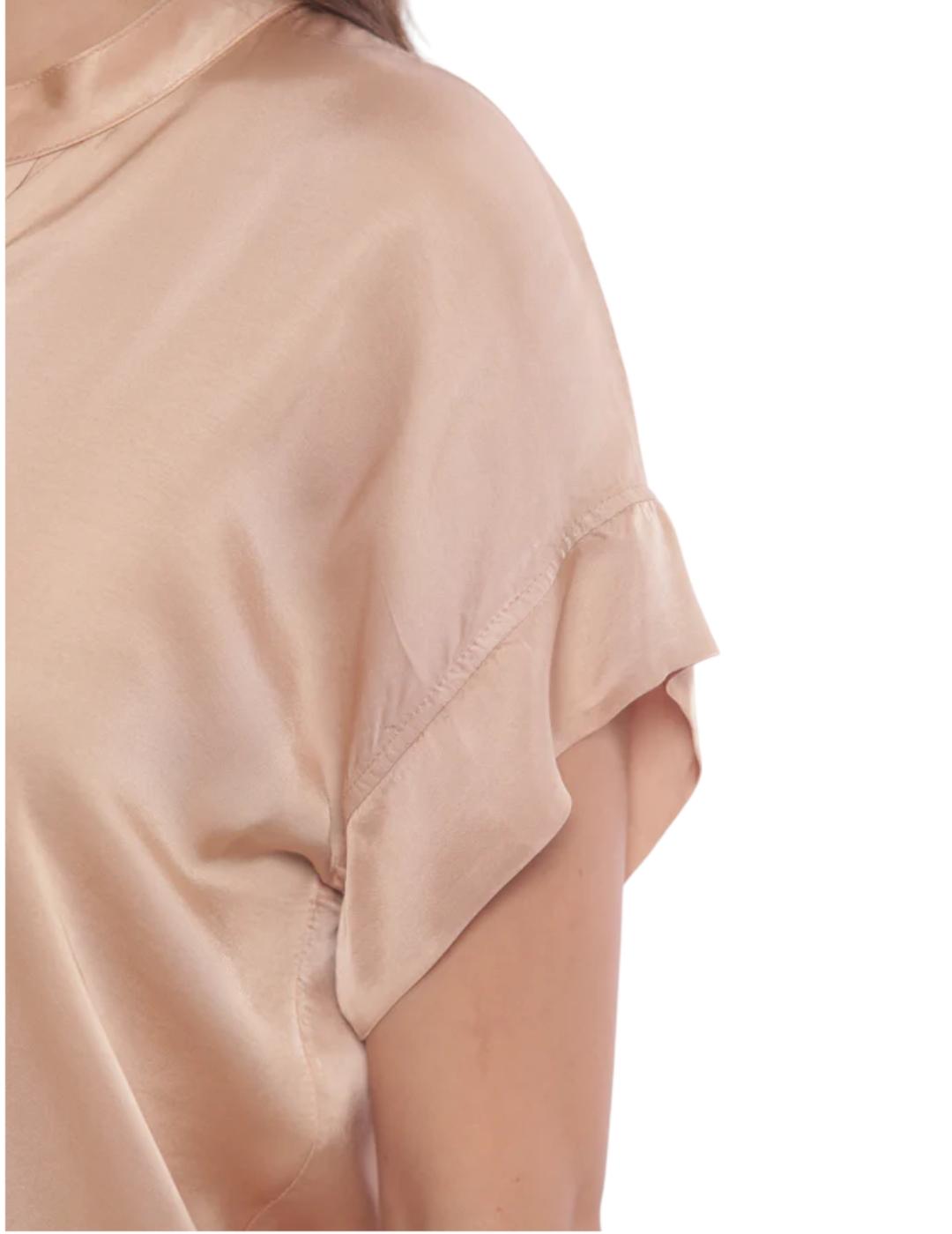 Blusa Mimi-Muà Raso Beige