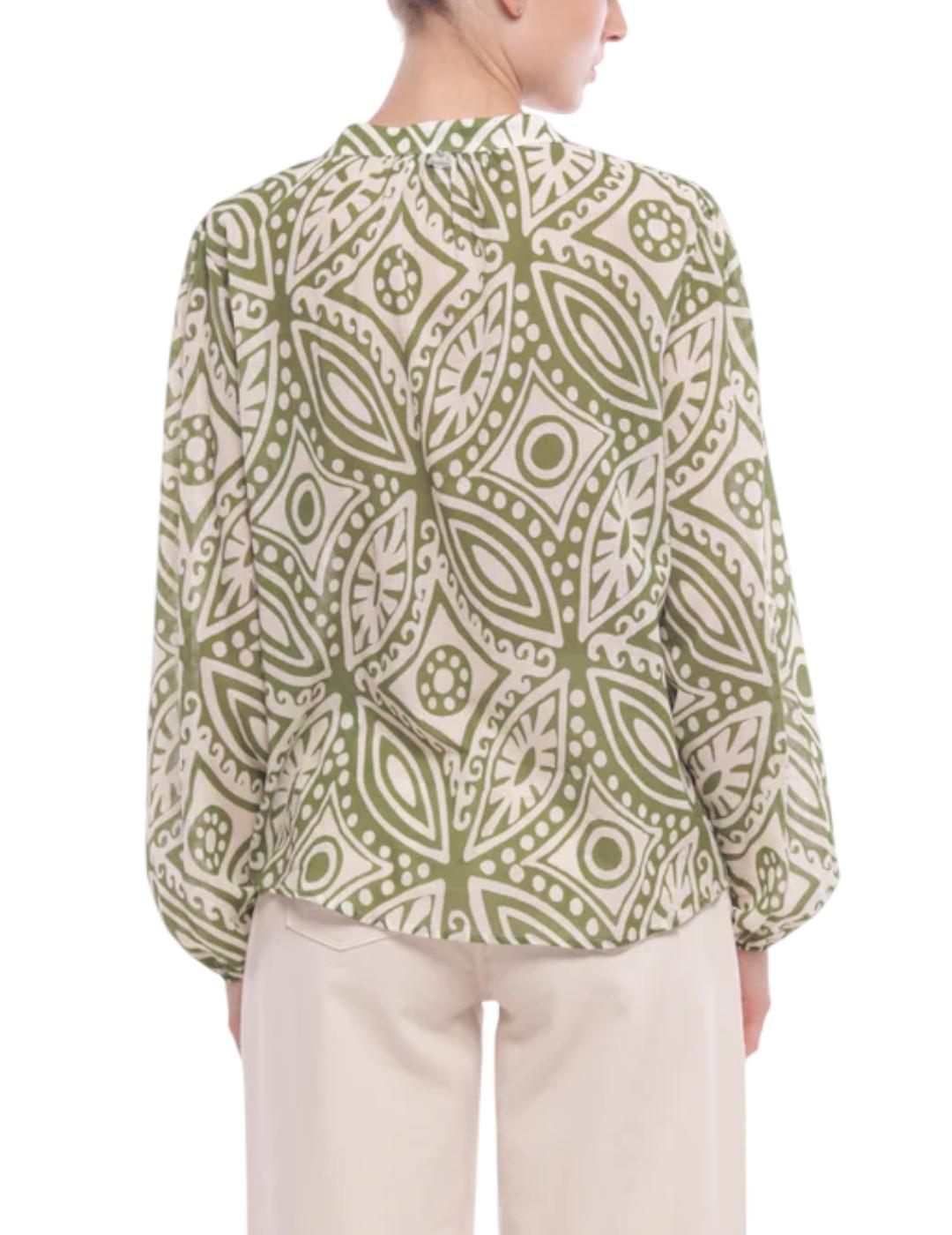 Blusa Mimi-Muà Estampada Verde