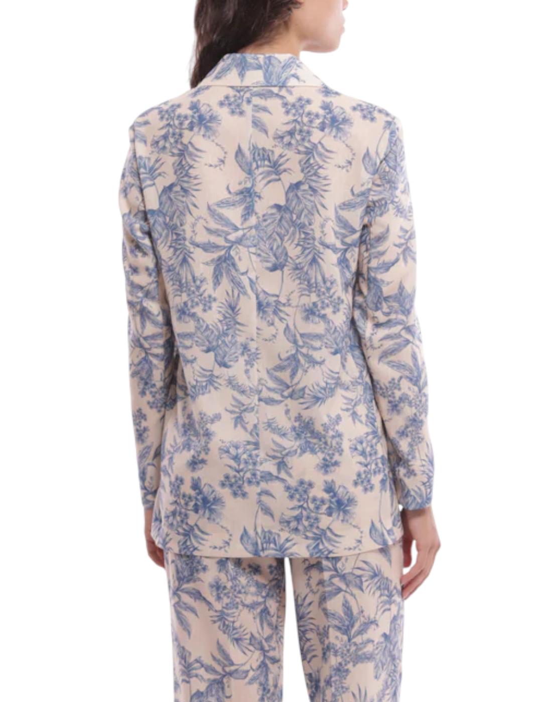 Blazer Mimi-Muà Toile De Jouy Azul