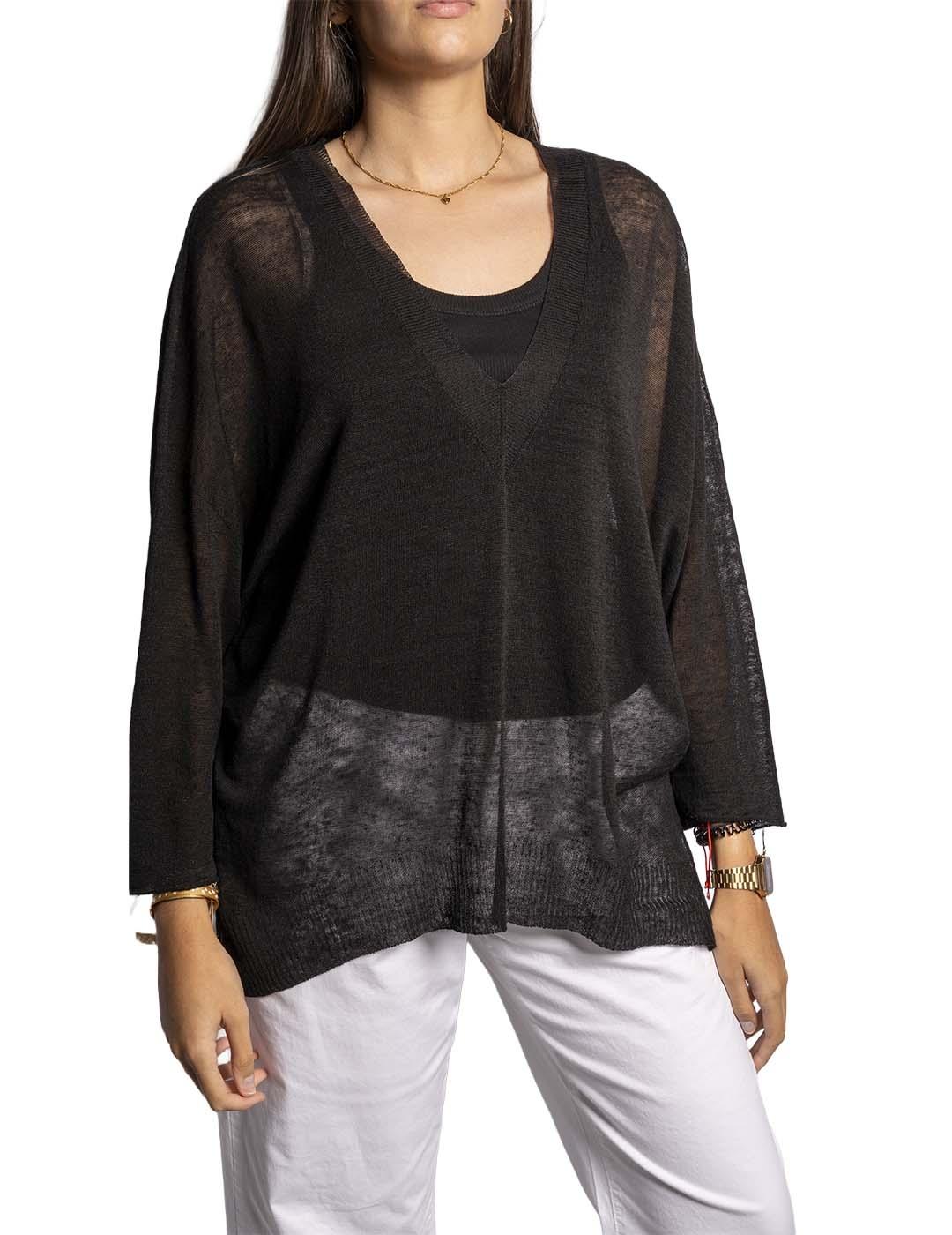 Jersey Carta Libera Lino Negro