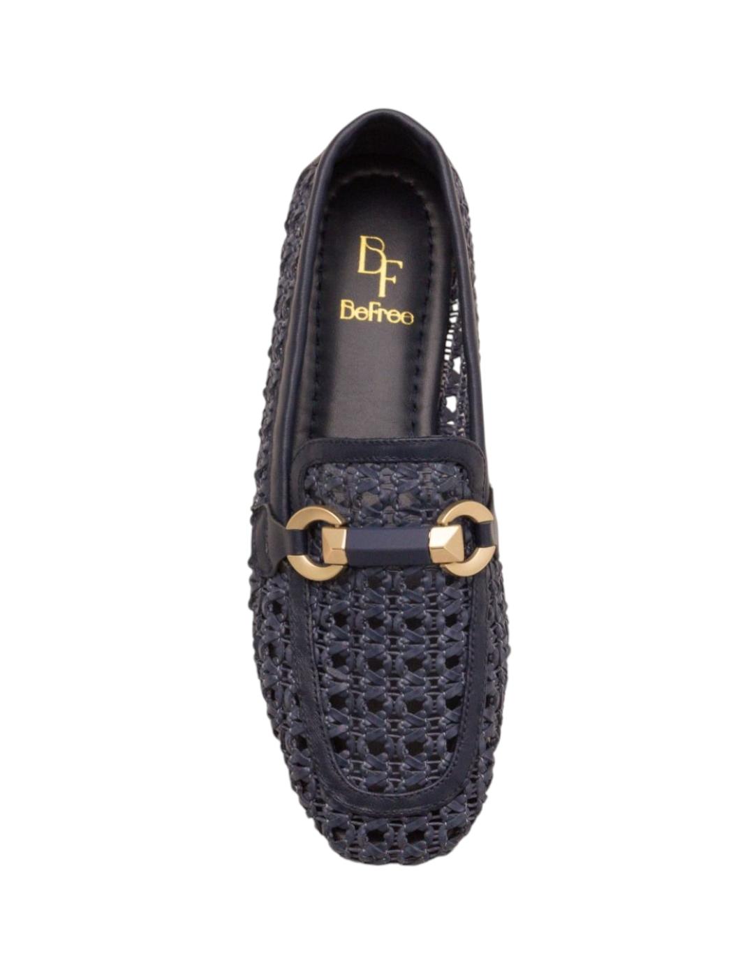 Mocasín BeFree Trenzado Azul