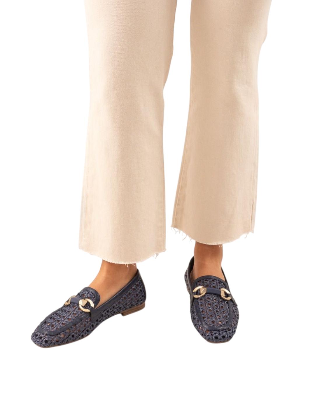 Mocasín BeFree Trenzado Azul