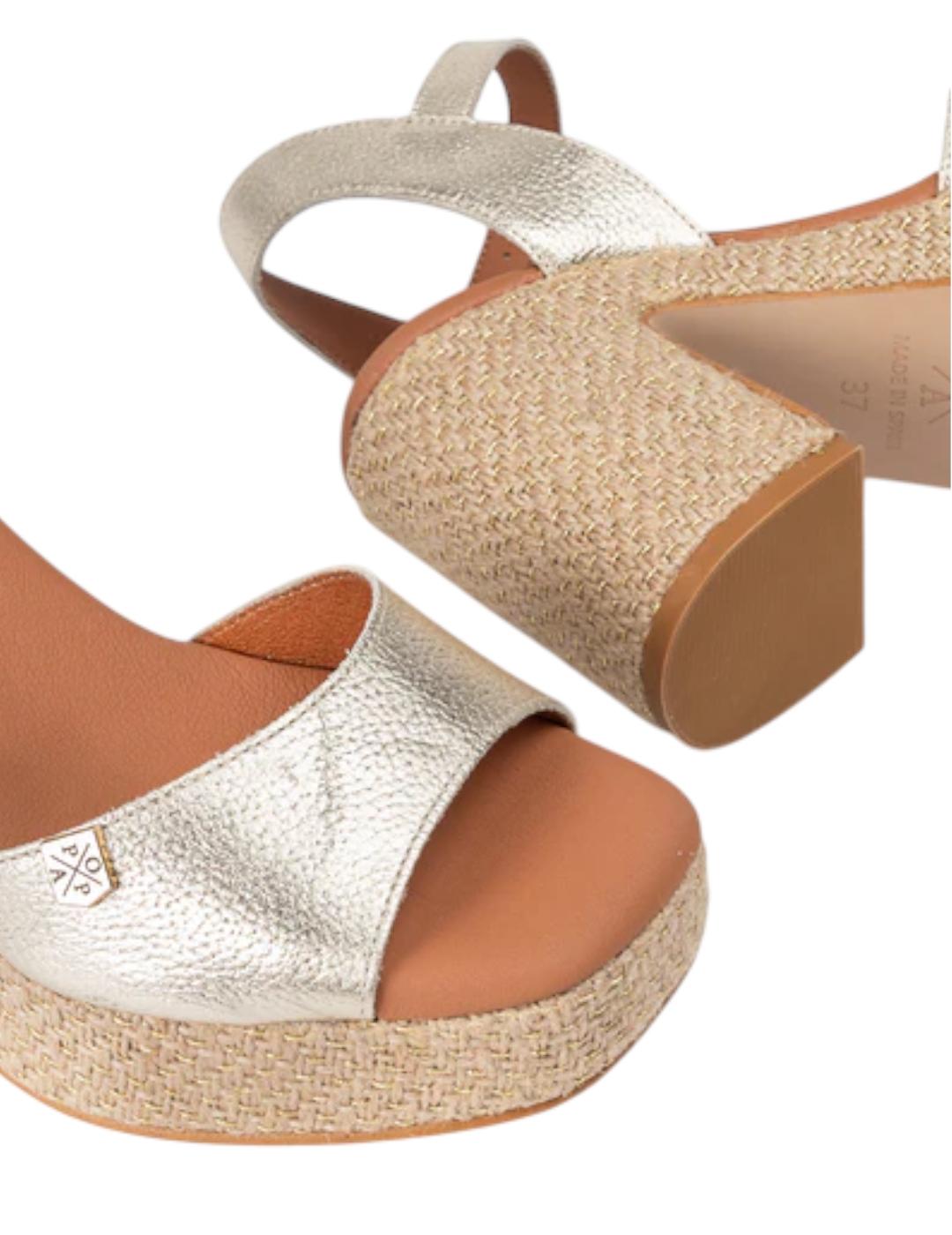 Sandalia Popa Marsella Laminado Oro