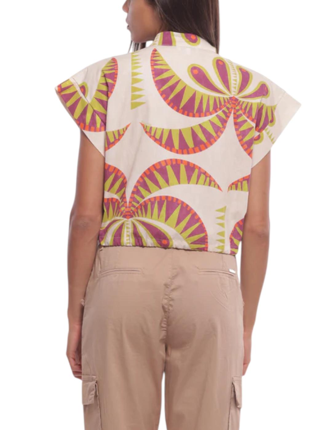 Camisa Mimi-Muà Palmeras Beige