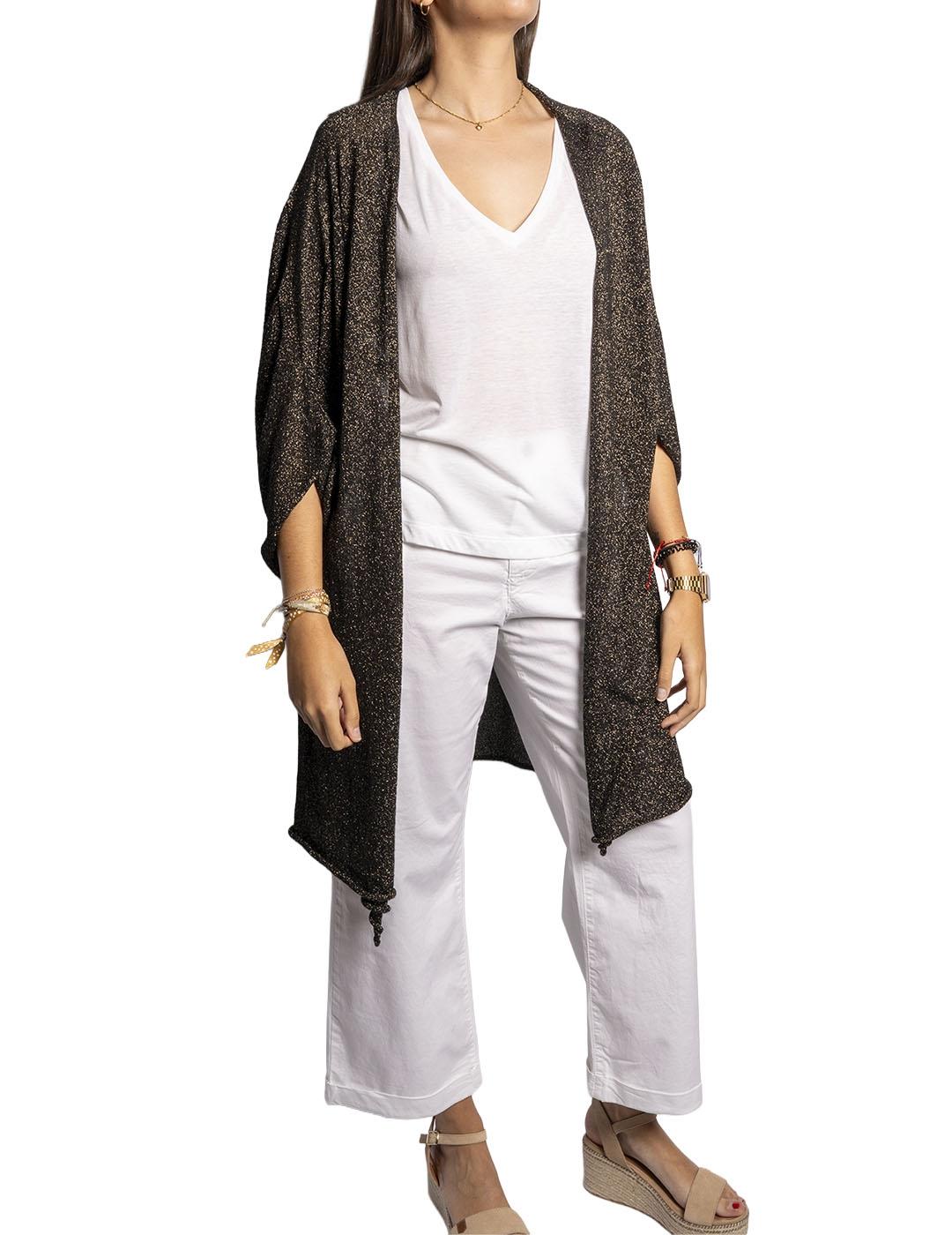 Chaqueta Carta Libera Lúrex Negro