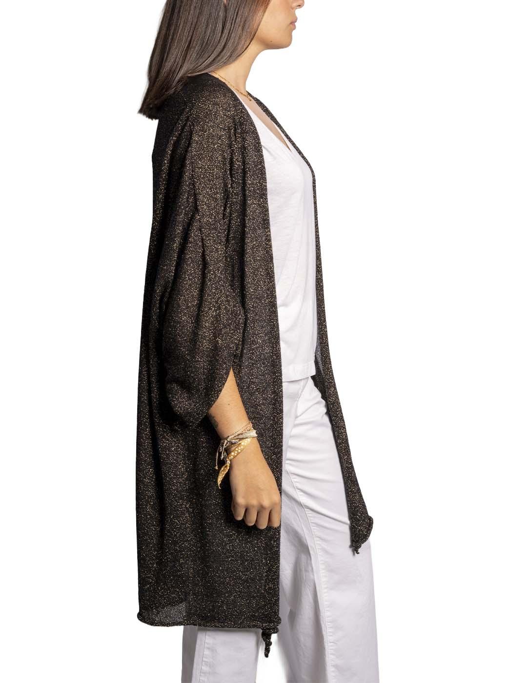 Chaqueta Carta Libera Lúrex Negro