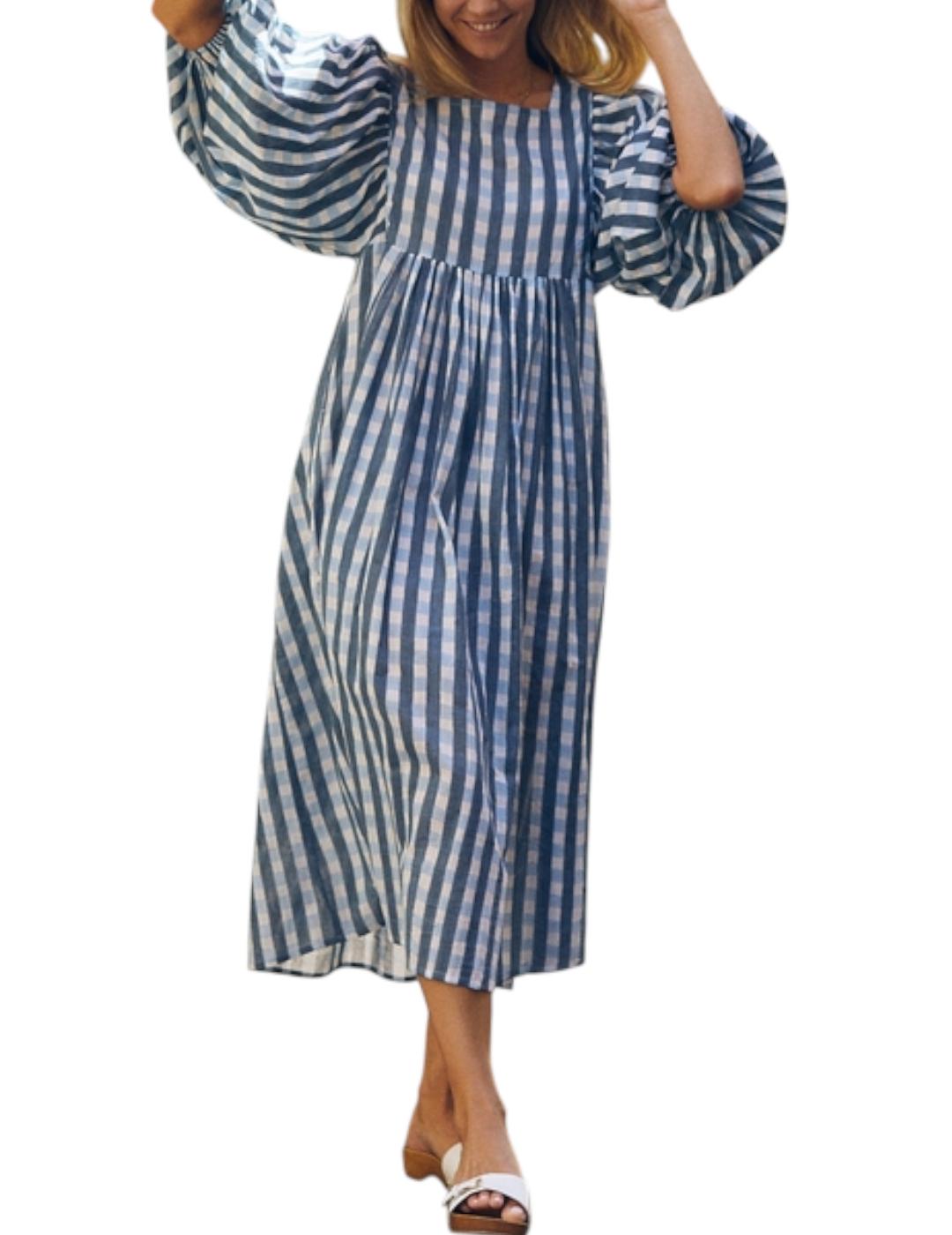 Vestido Zen Ethic Lorette Prado Azul