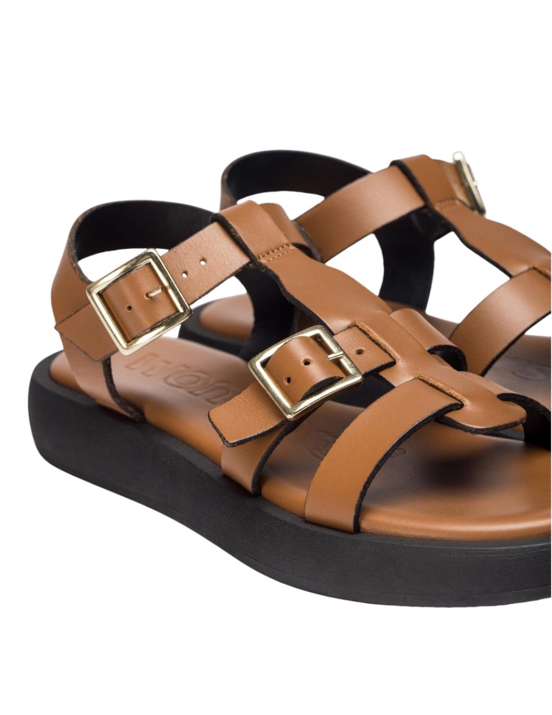 Sandalia Wonders Luz Cuero