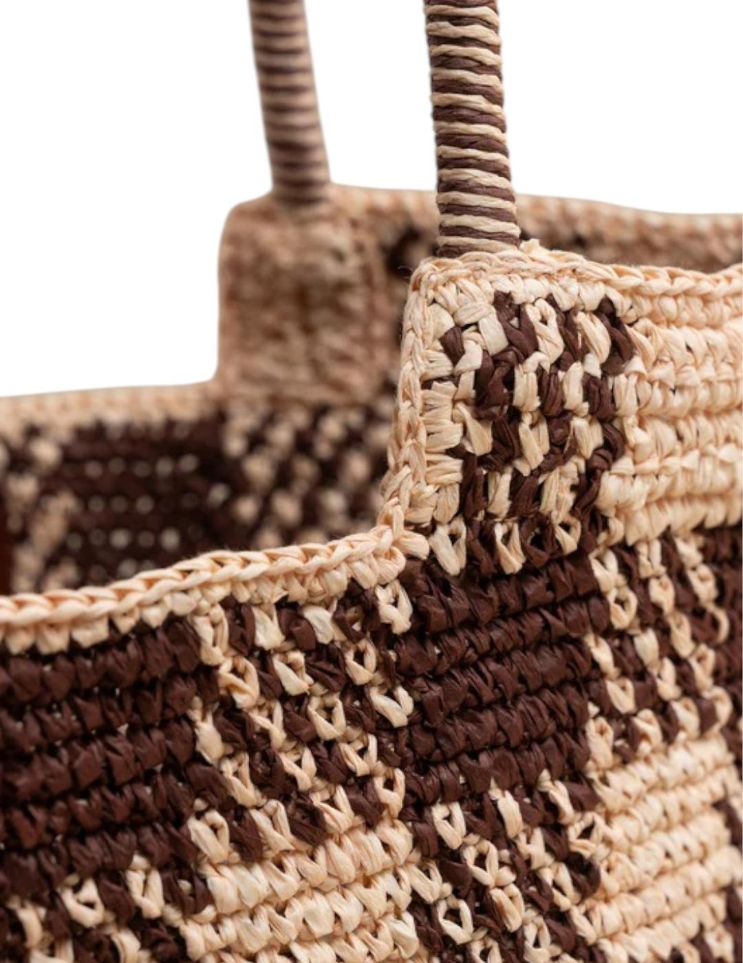 Bolso Indi&cold Rafia Marrón