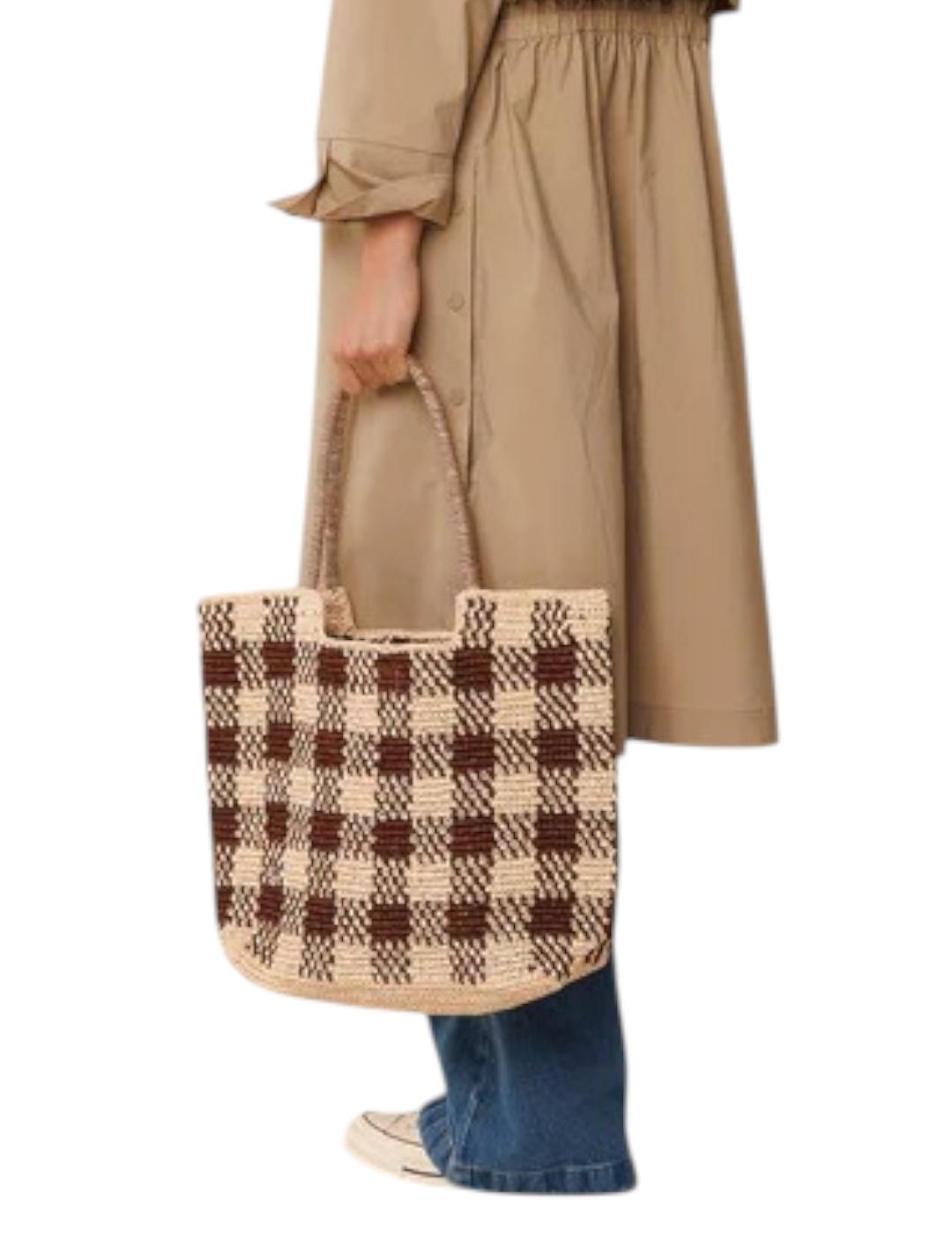 Bolso Indi&cold Rafia Marrón