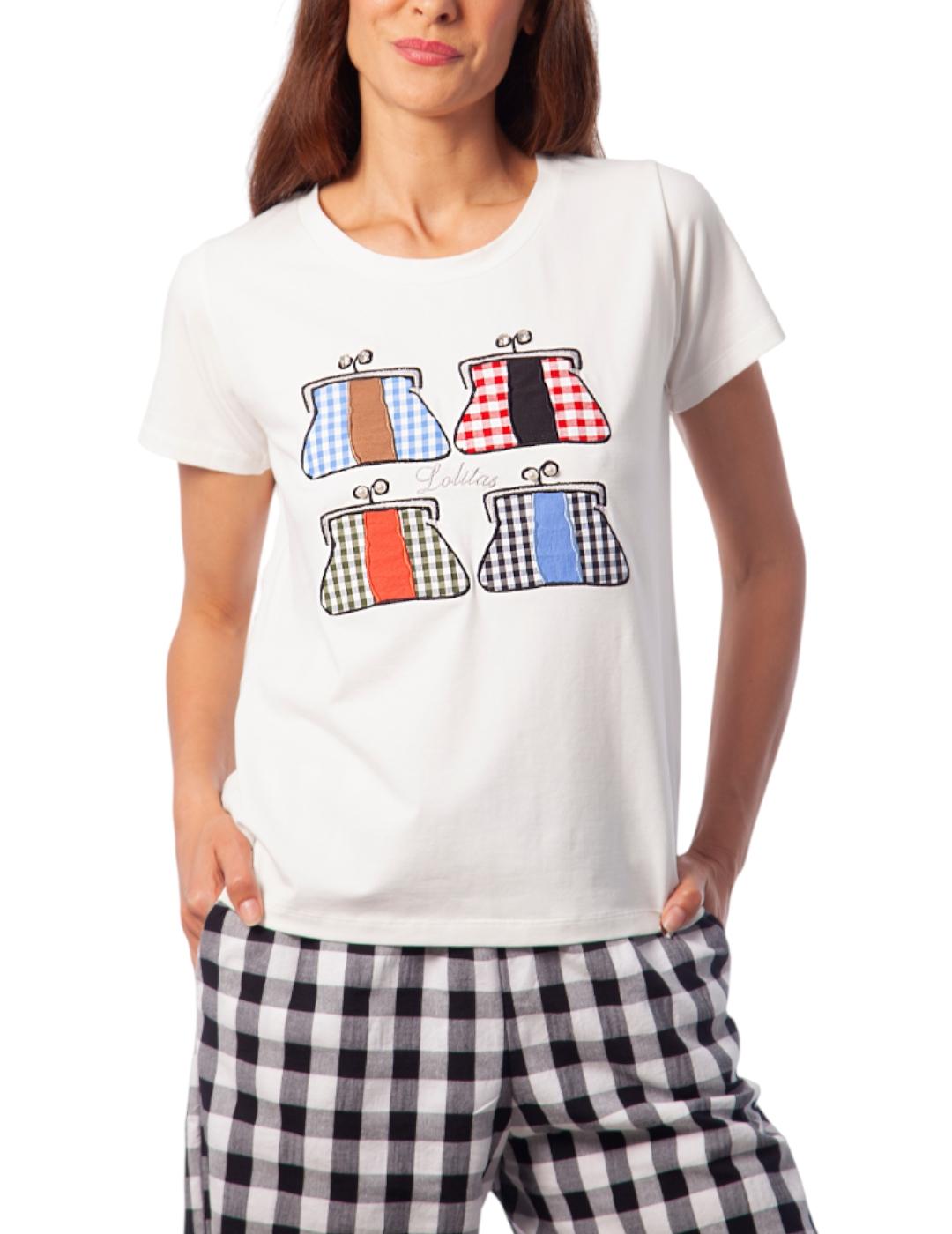 Camiseta Lolitas&L Bolsos Crudo